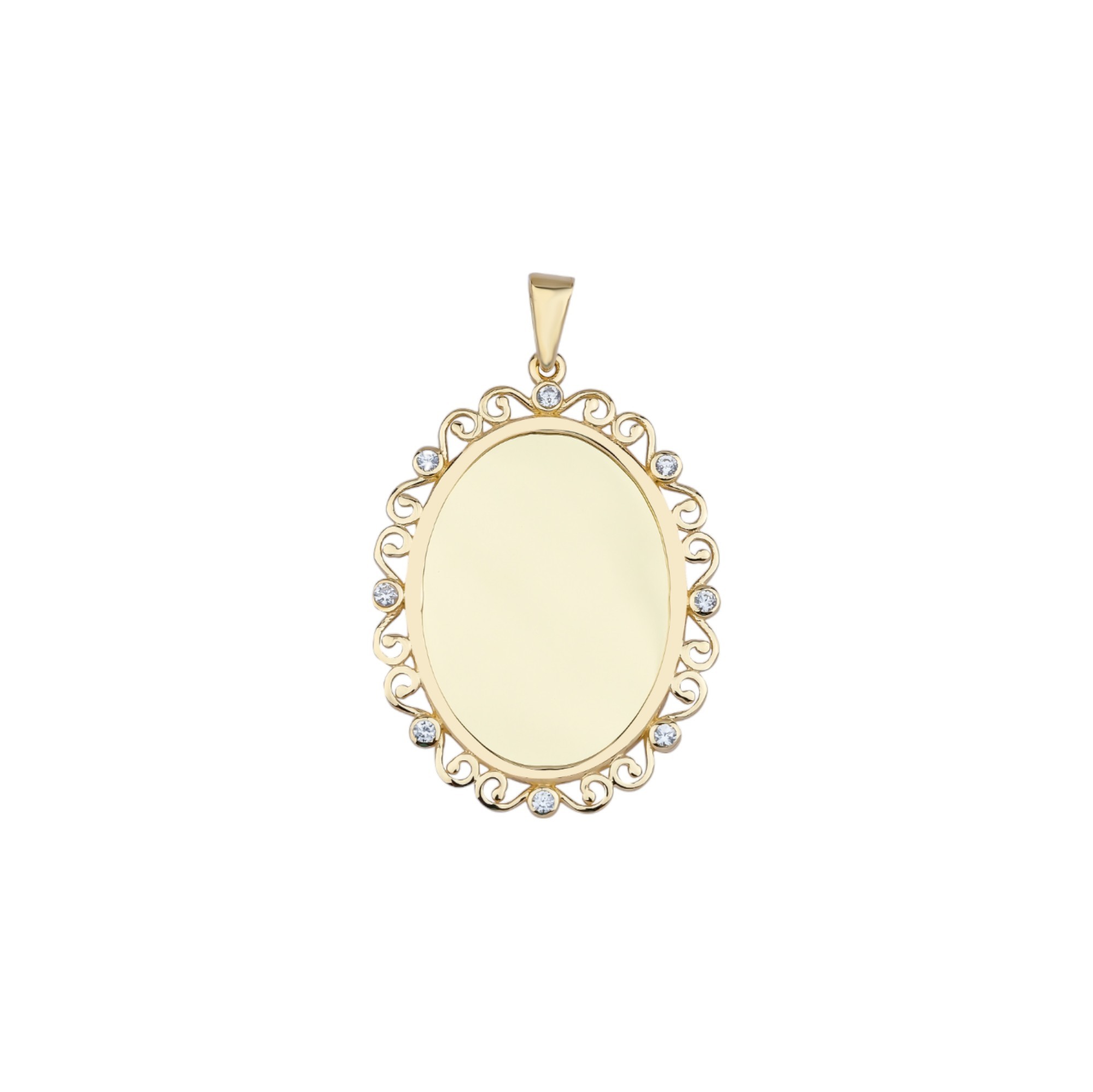 Oval Mirror Pendant