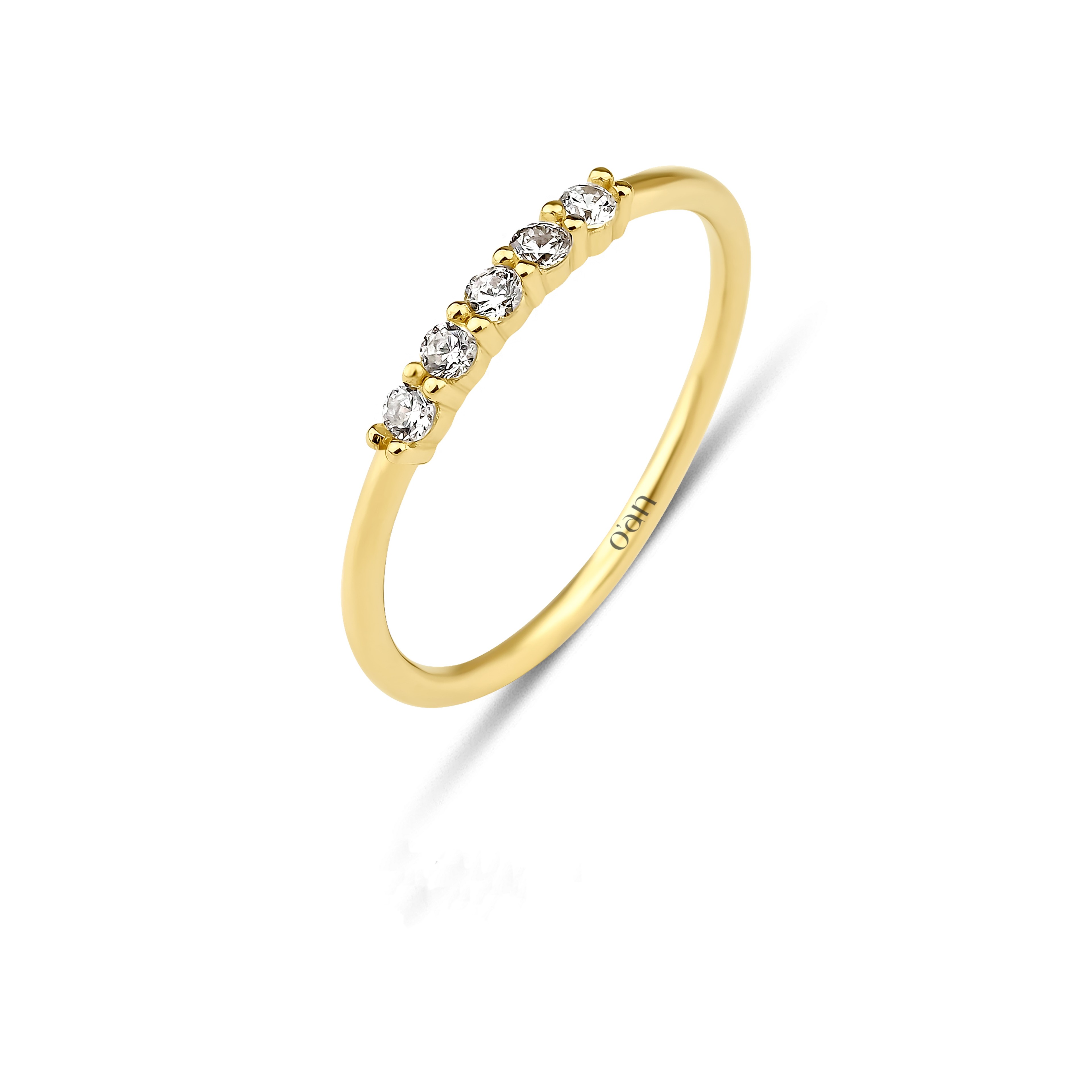 Minimal Five Stone Ring