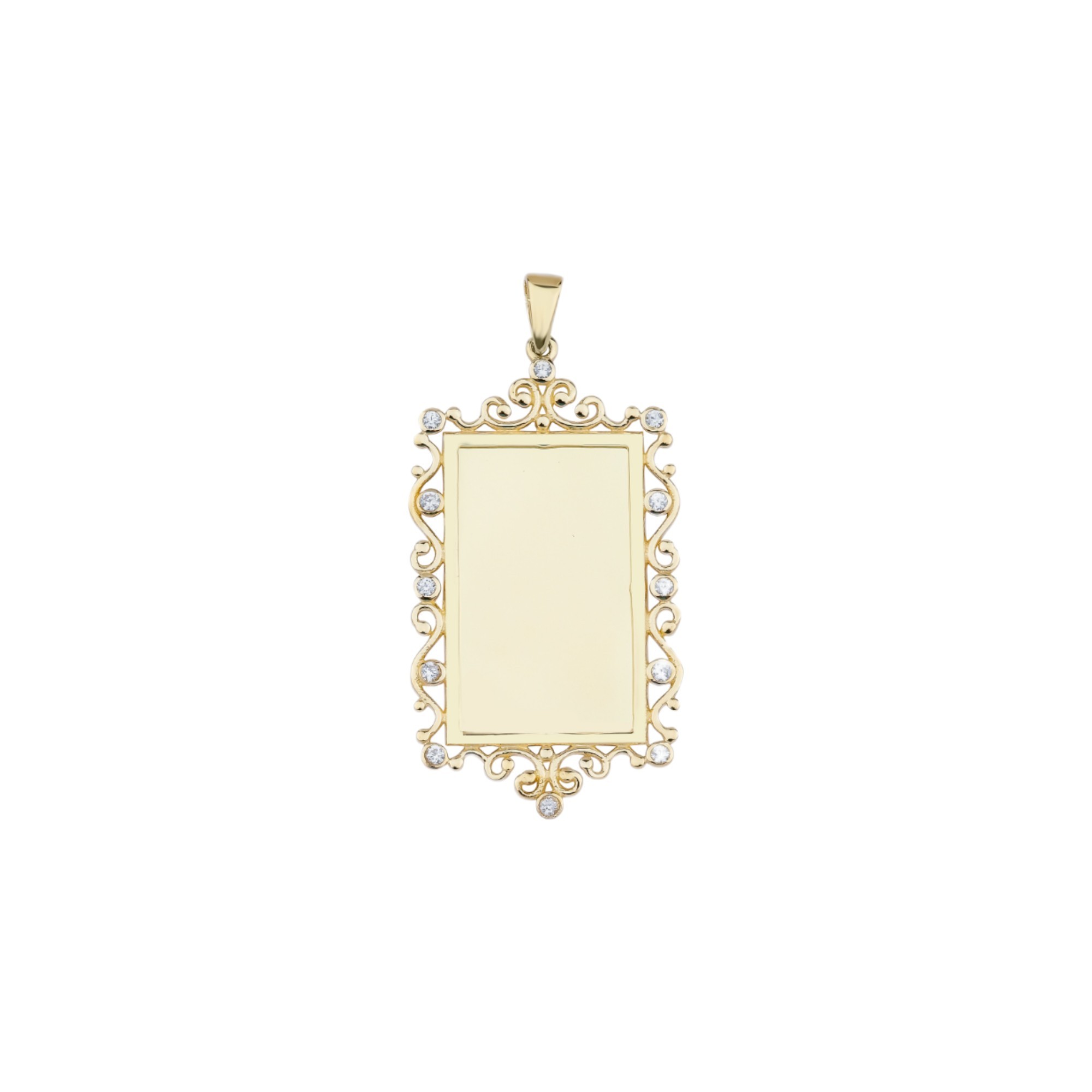 Rectangle Mirror Pendant