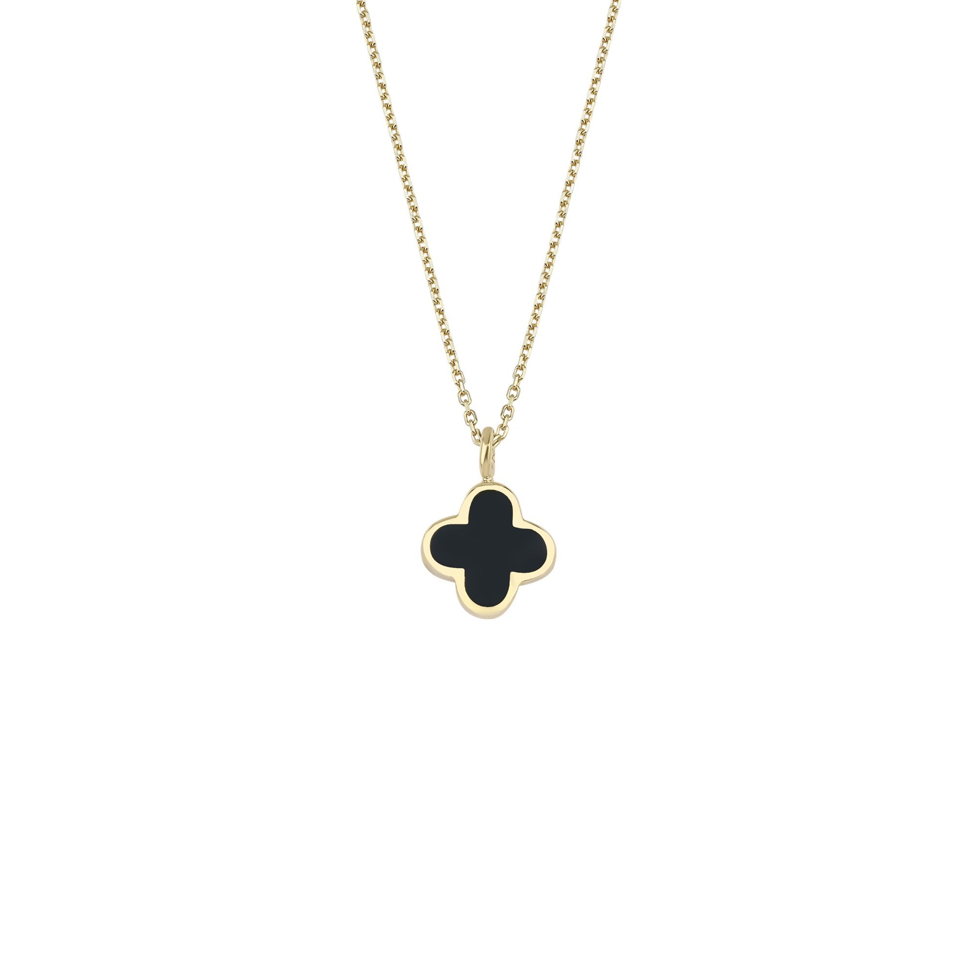 Minimalistic Enamel Clover Necklace