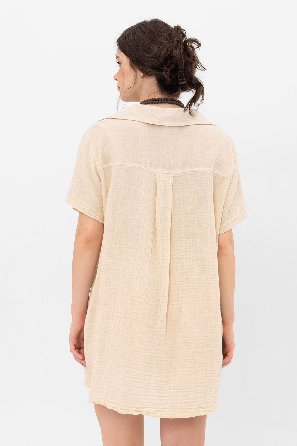 SHIRT COLLAR SHORT TUNIC