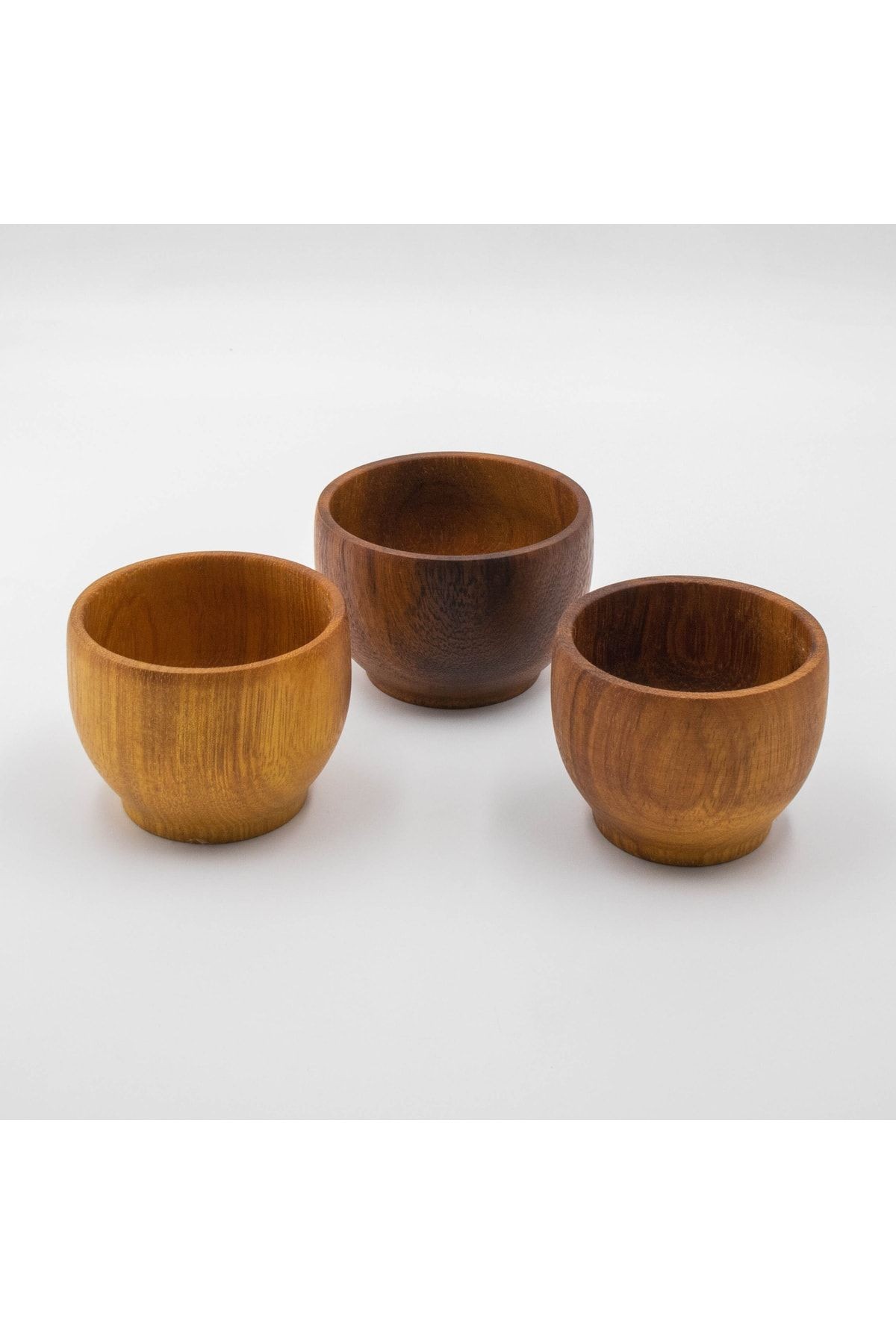 Handcrafted Iroko Wood Snack Set (3 Pieces)