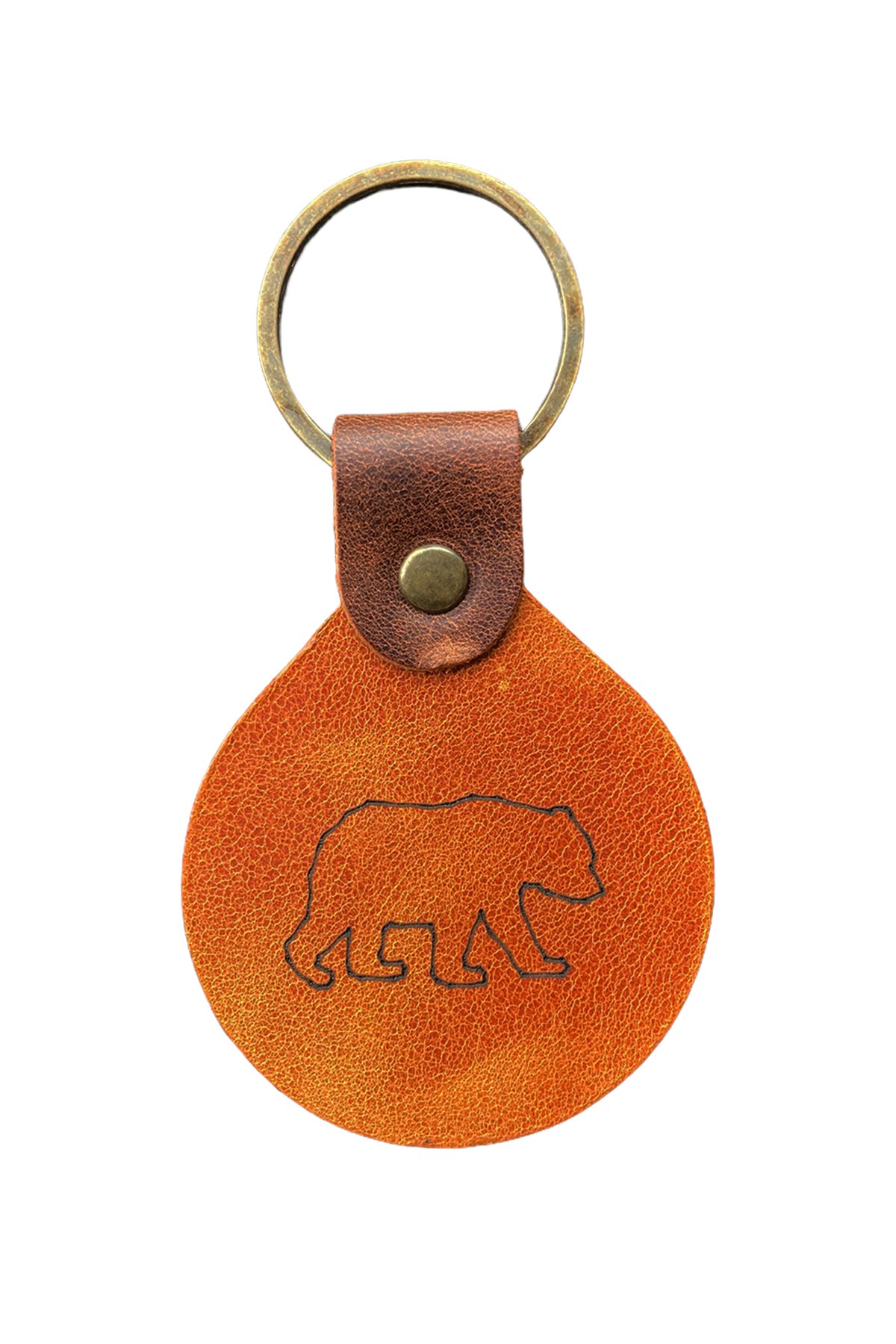 Genuine Leather Keychain - Bear Logo | Bretya Leather