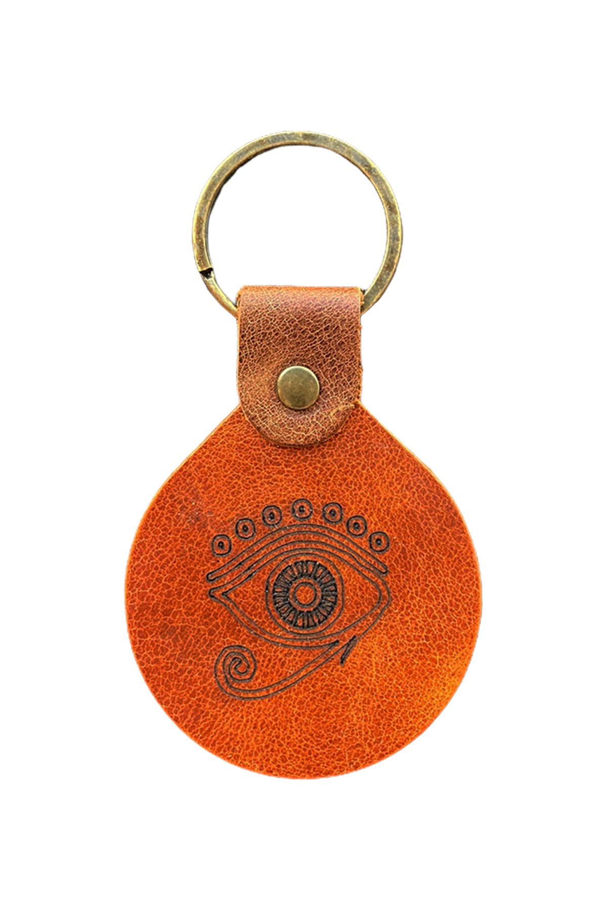 Genuine Leather Keychain - Eye Of Horus Logo | Bretya Leather