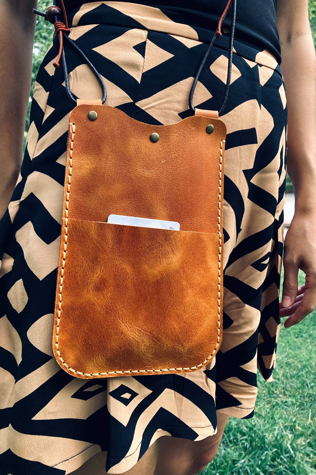 Genuine Leather Phone Bag | Bretya Leather - Camel