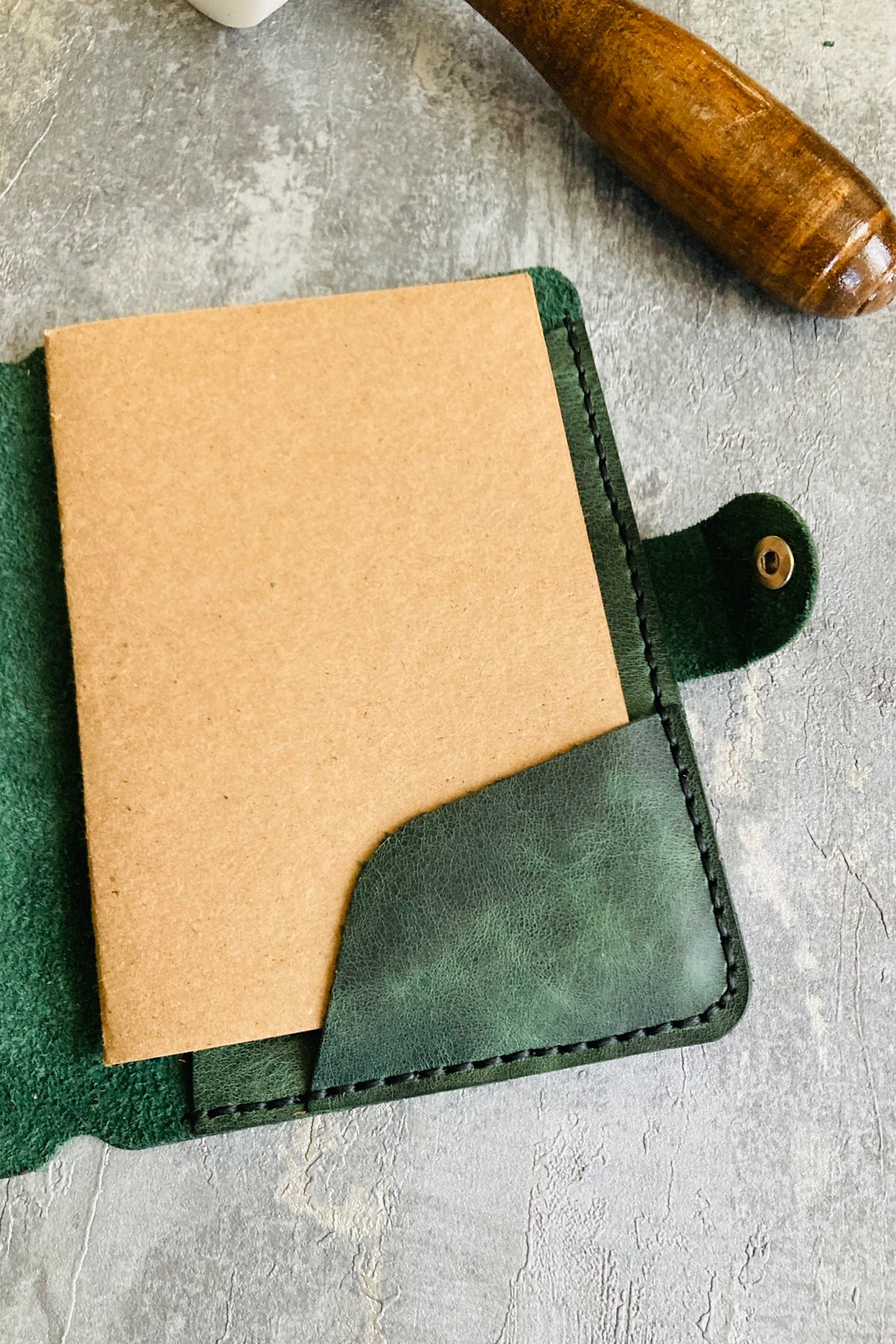 Genuine Leather Passport Cover | Bretya Leather - Dark Green