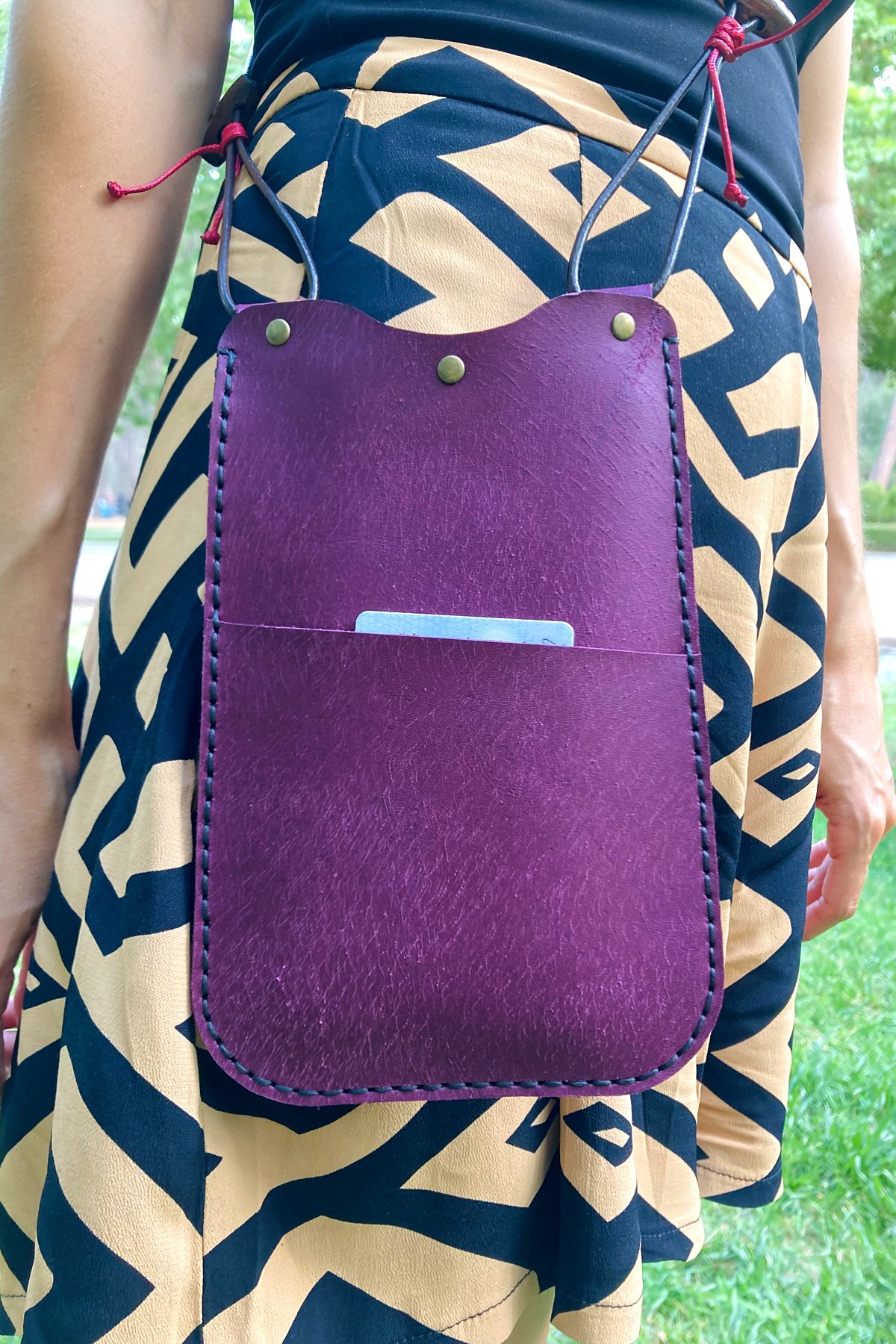 Genuine Leather Phone Bag | Bretya Leather - Purple
