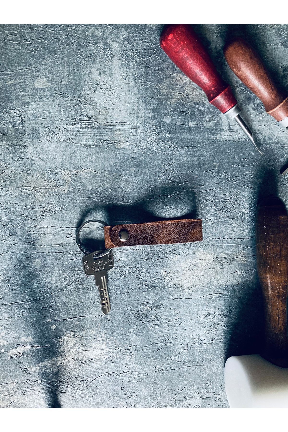 Set of 2 Genuine Leather Keychain | Bretya Leather