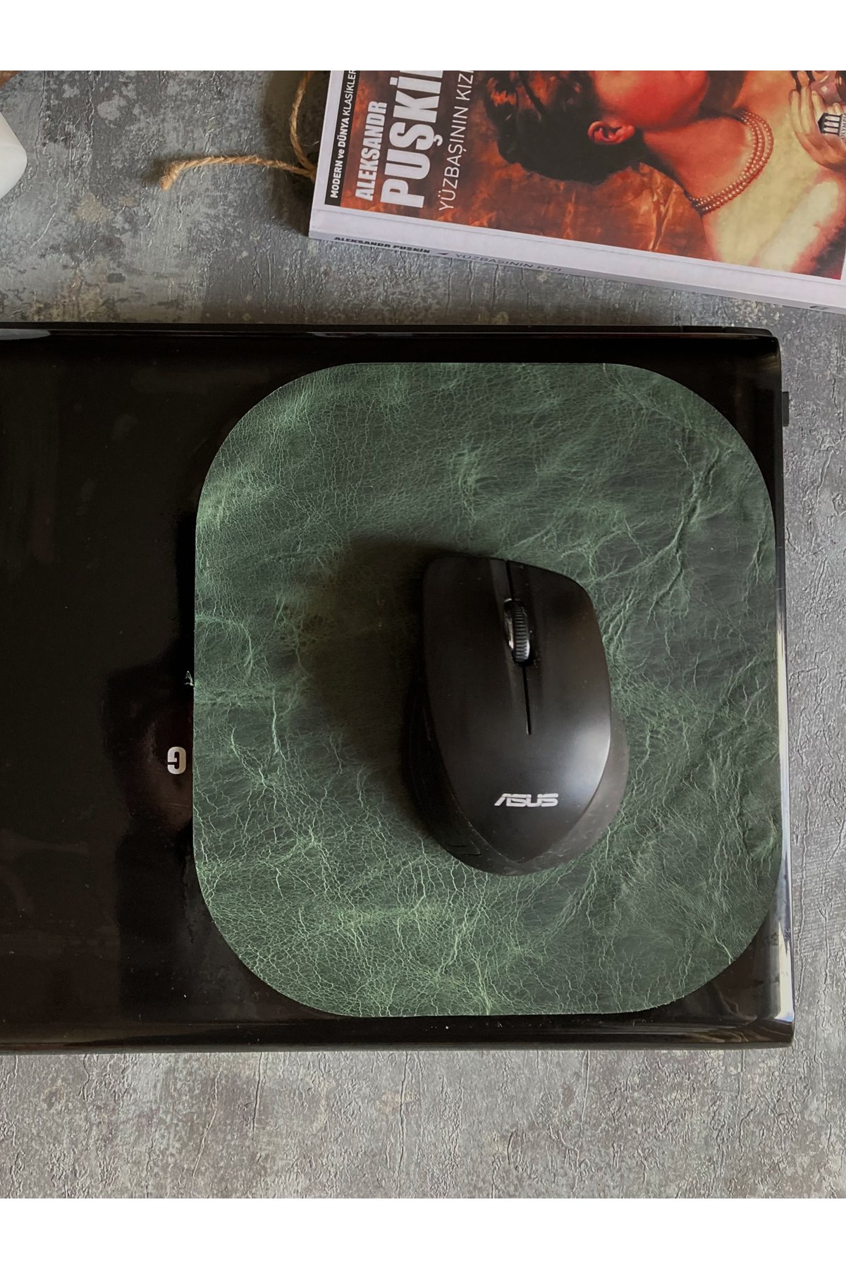 Genuine Leather Mouse Pad | Bretya Leather - Dark Green