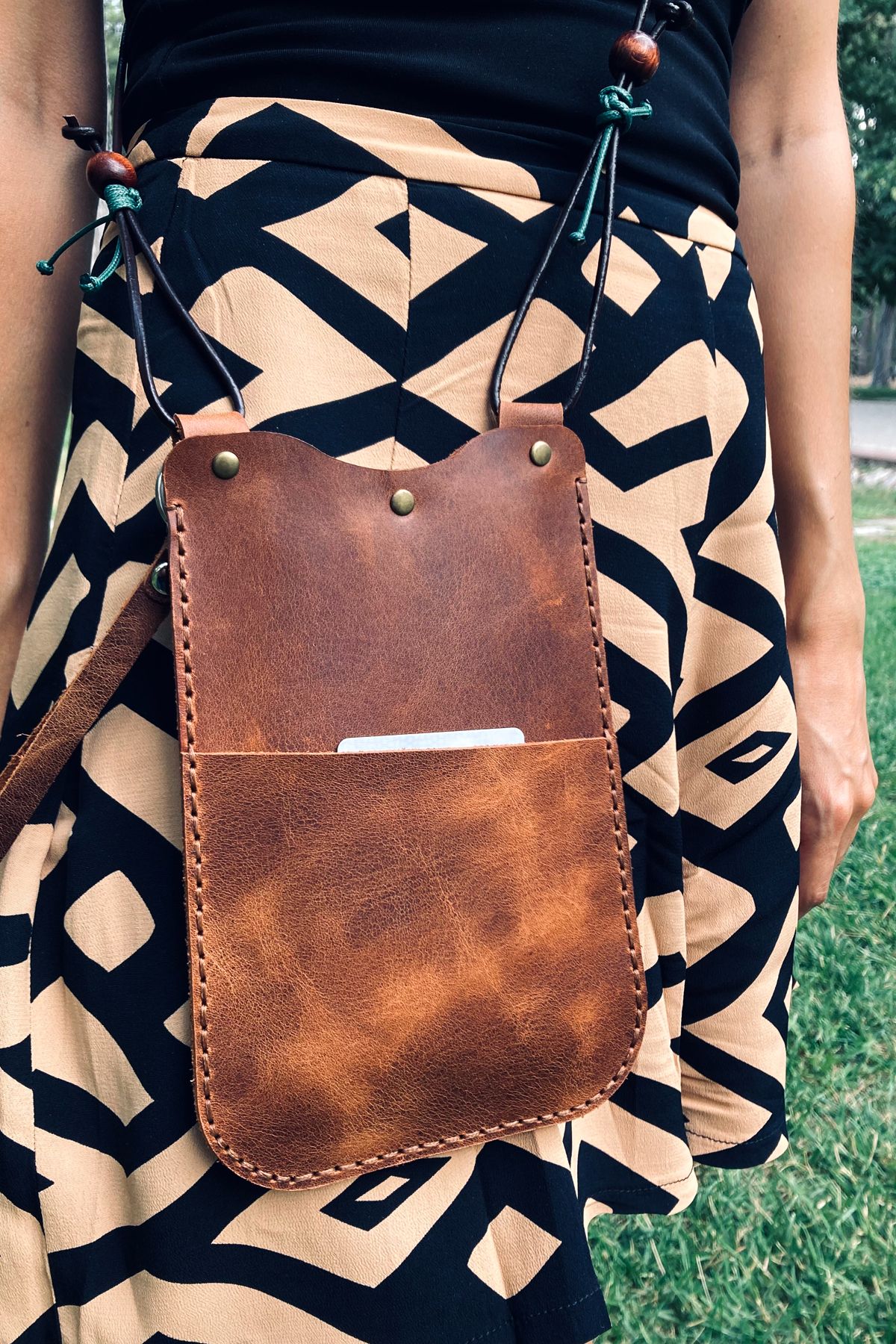 Genuine Leather Phone Bag | Bretya Leather - Tan