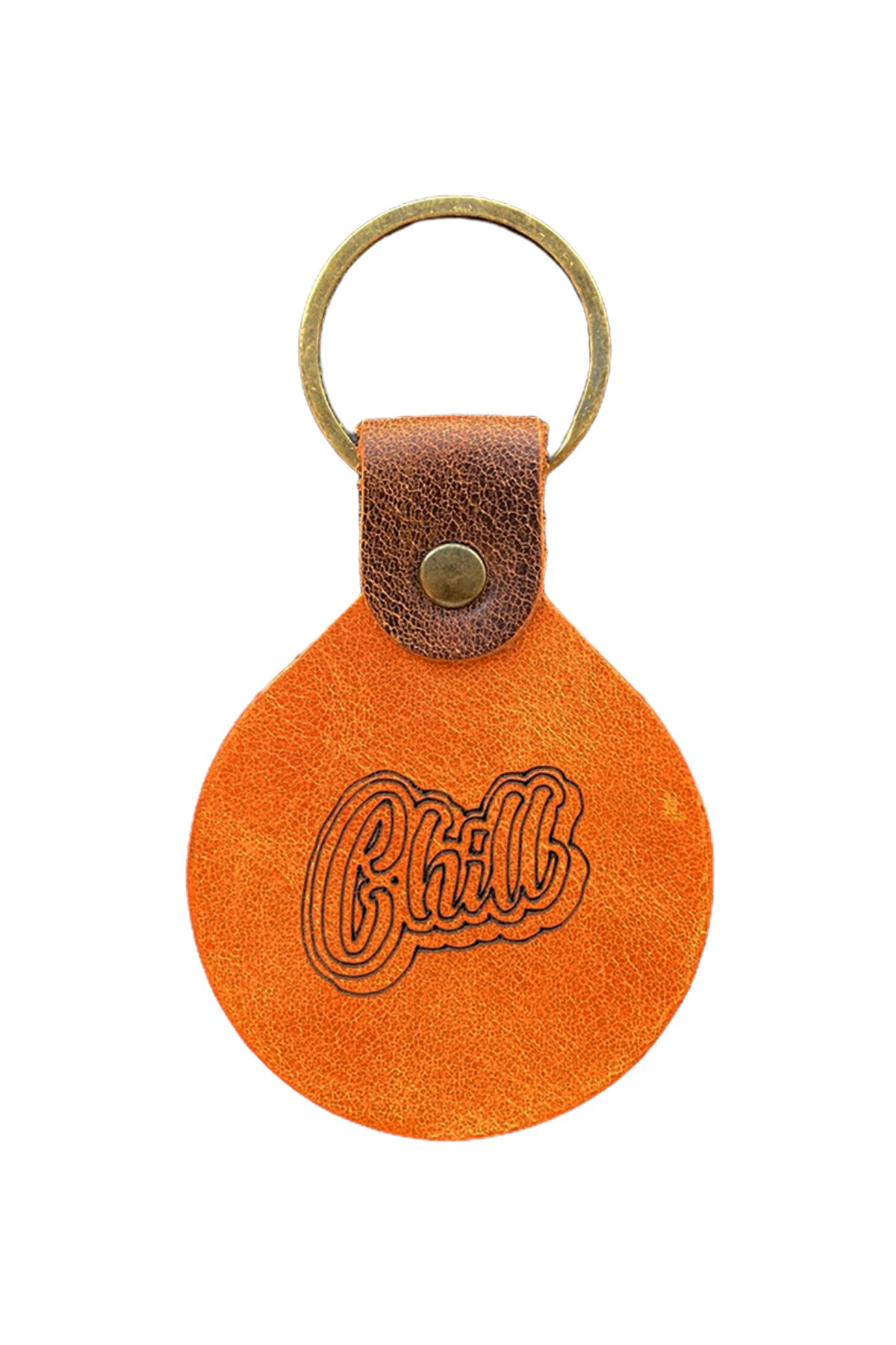 Genuine Leather Keychain - Chill Logo | Bretya Leather