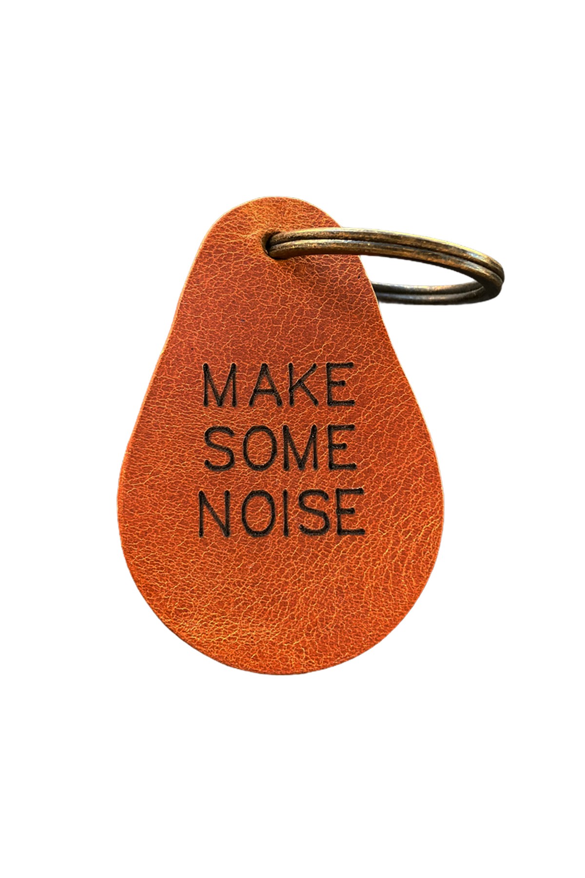 Make Some Noise Logolu Hakiki Deri Anahtarlık