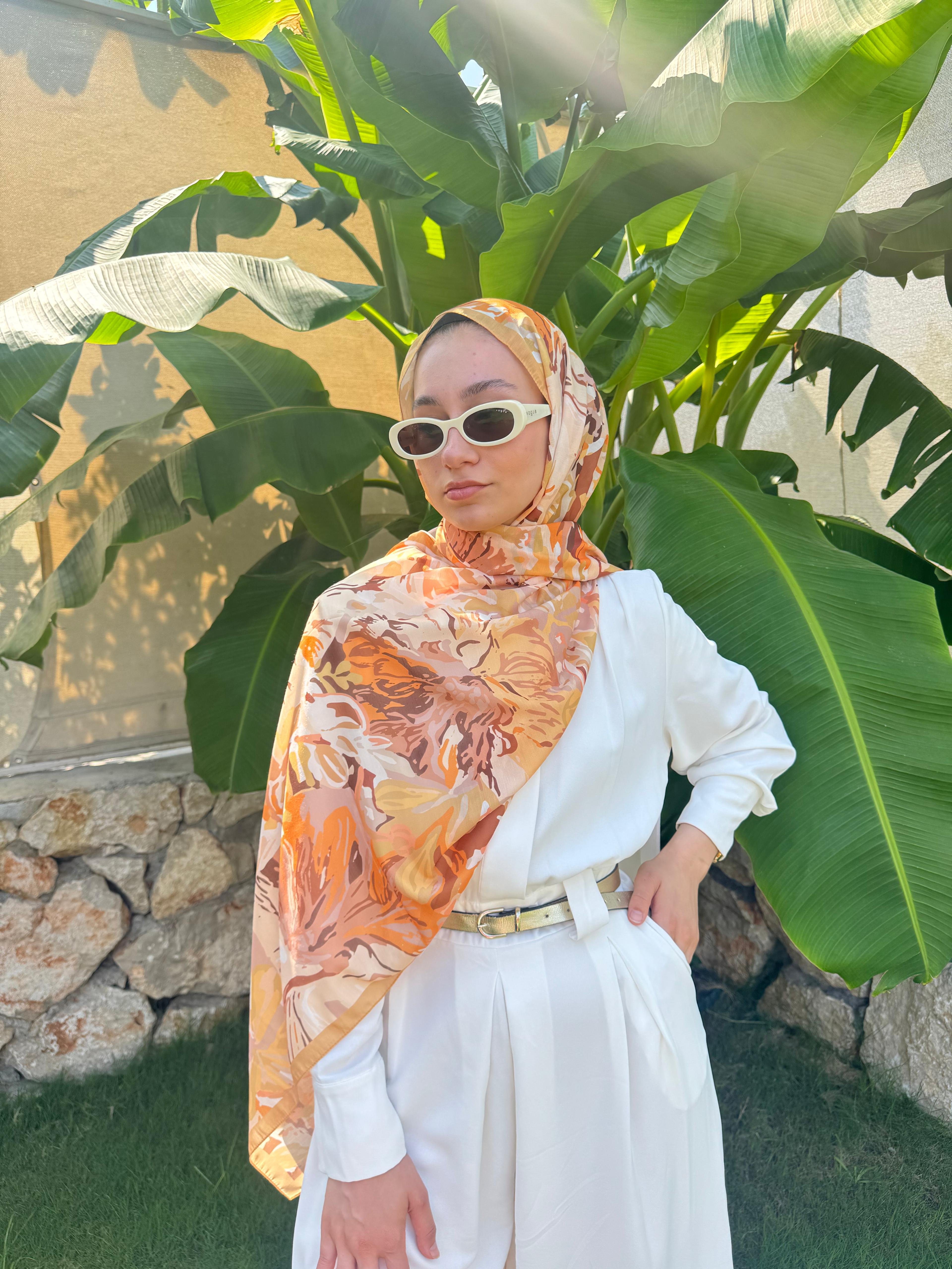 Lalin Modal Pamuk Şal - Somon image