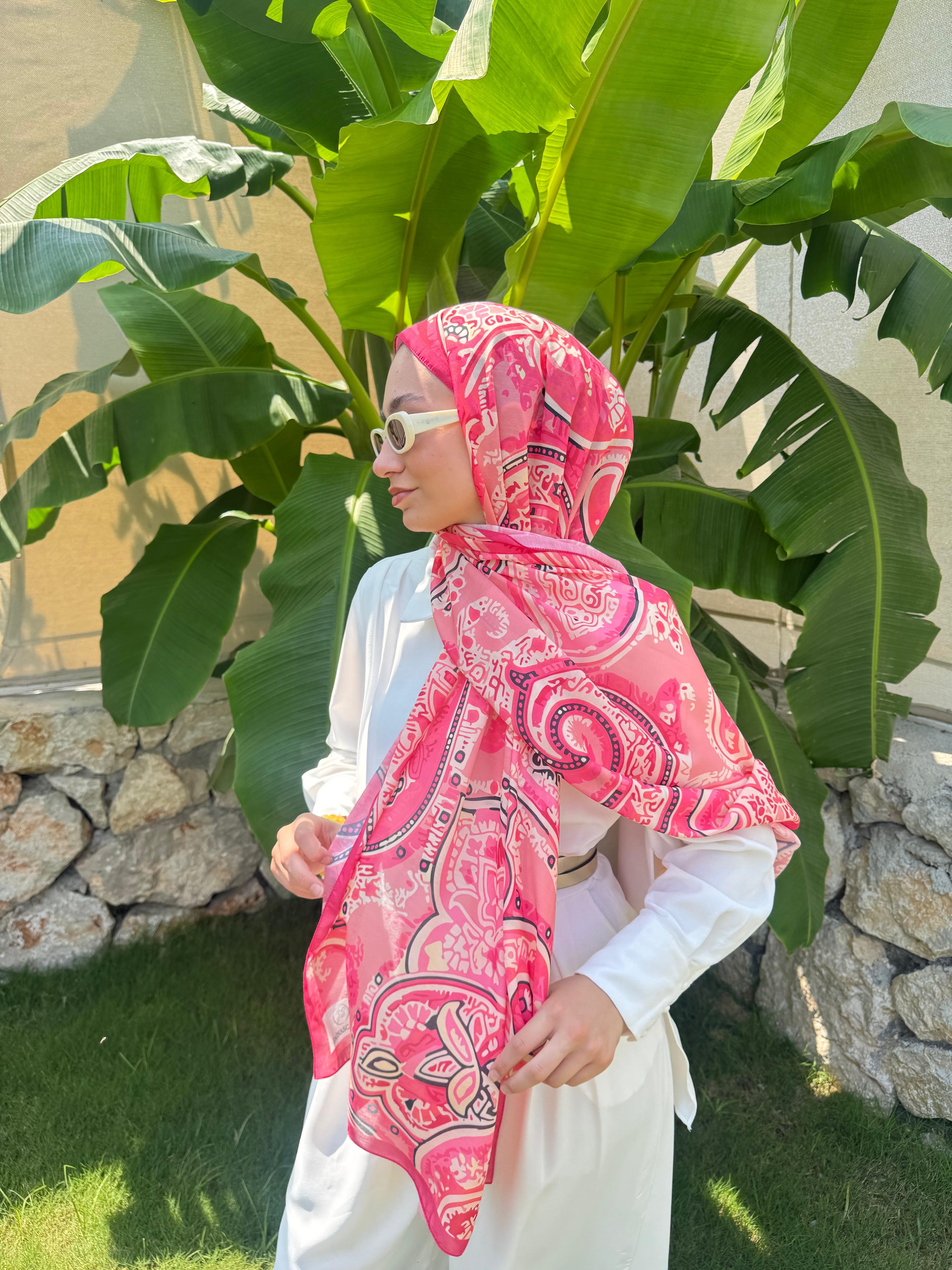 Anka Modal Pamuk Şal - PEMBE image