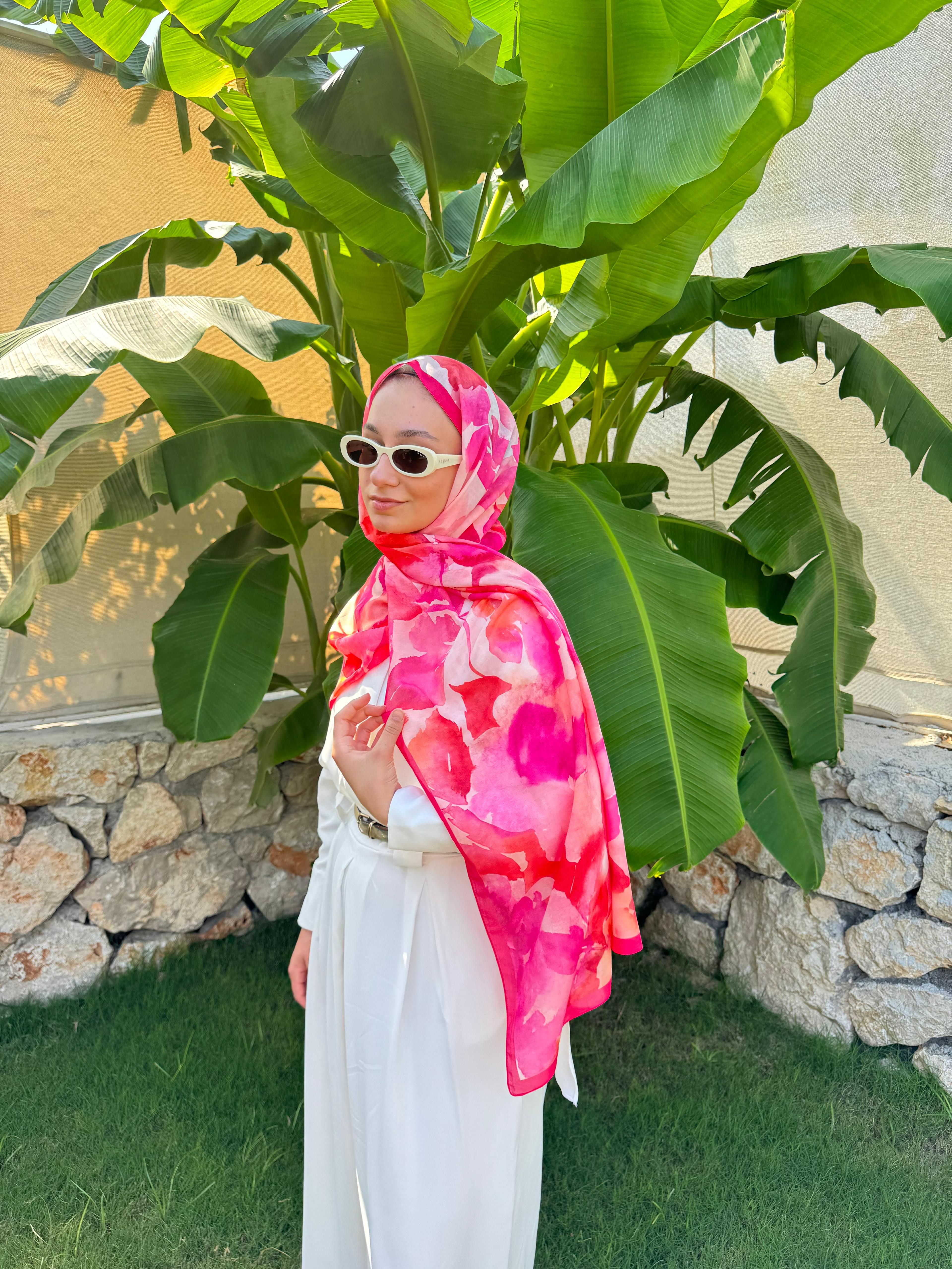 Nare Modal Pamuk Şal - Pembe image