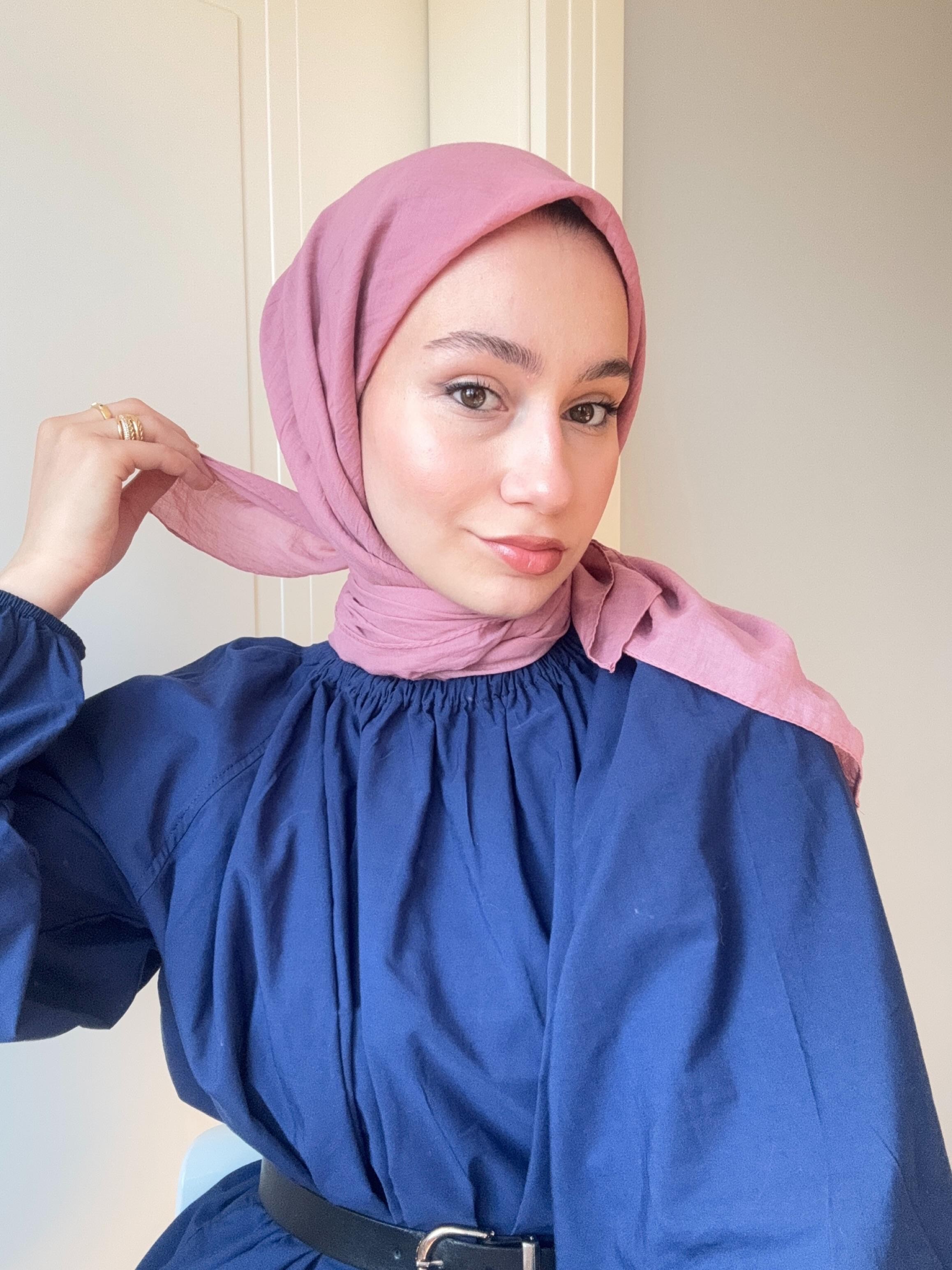 Lora Pamuk Eşarp - Pembe main variant image