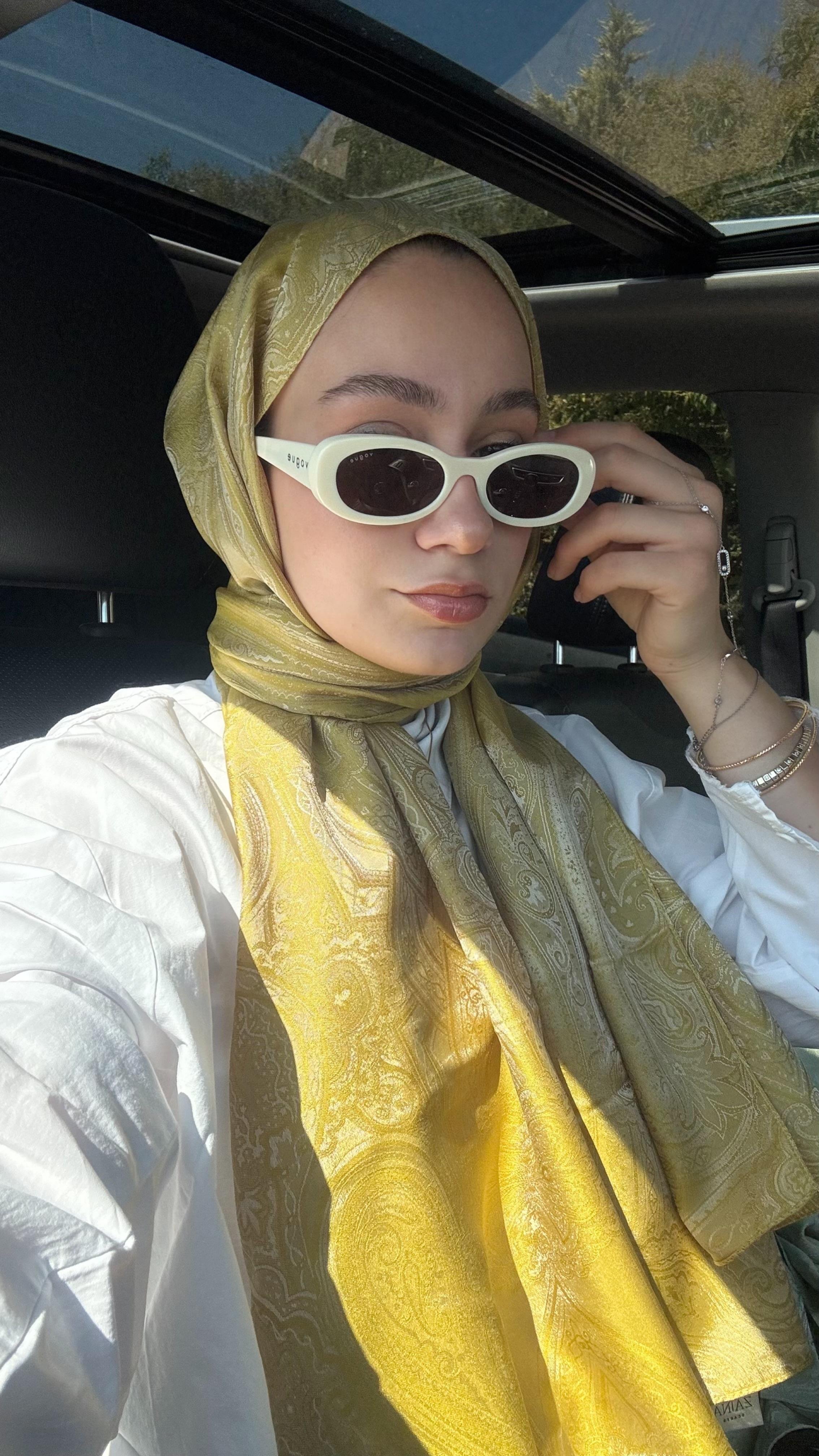 Retro Vual Jakar Şal-Lime image