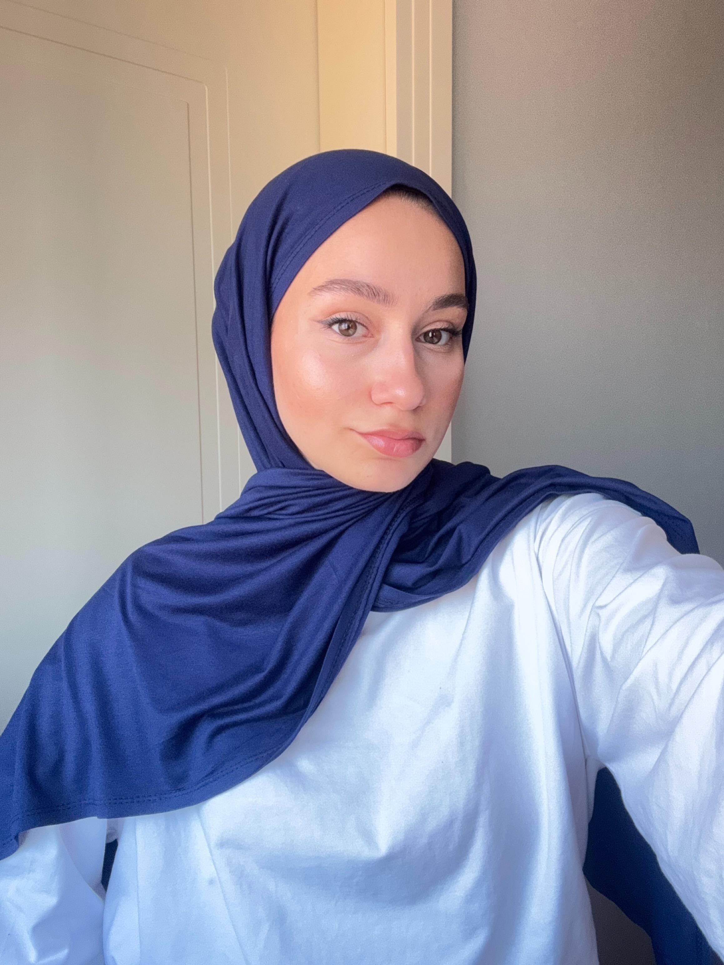 Premium Penye Şal - Lacivert image