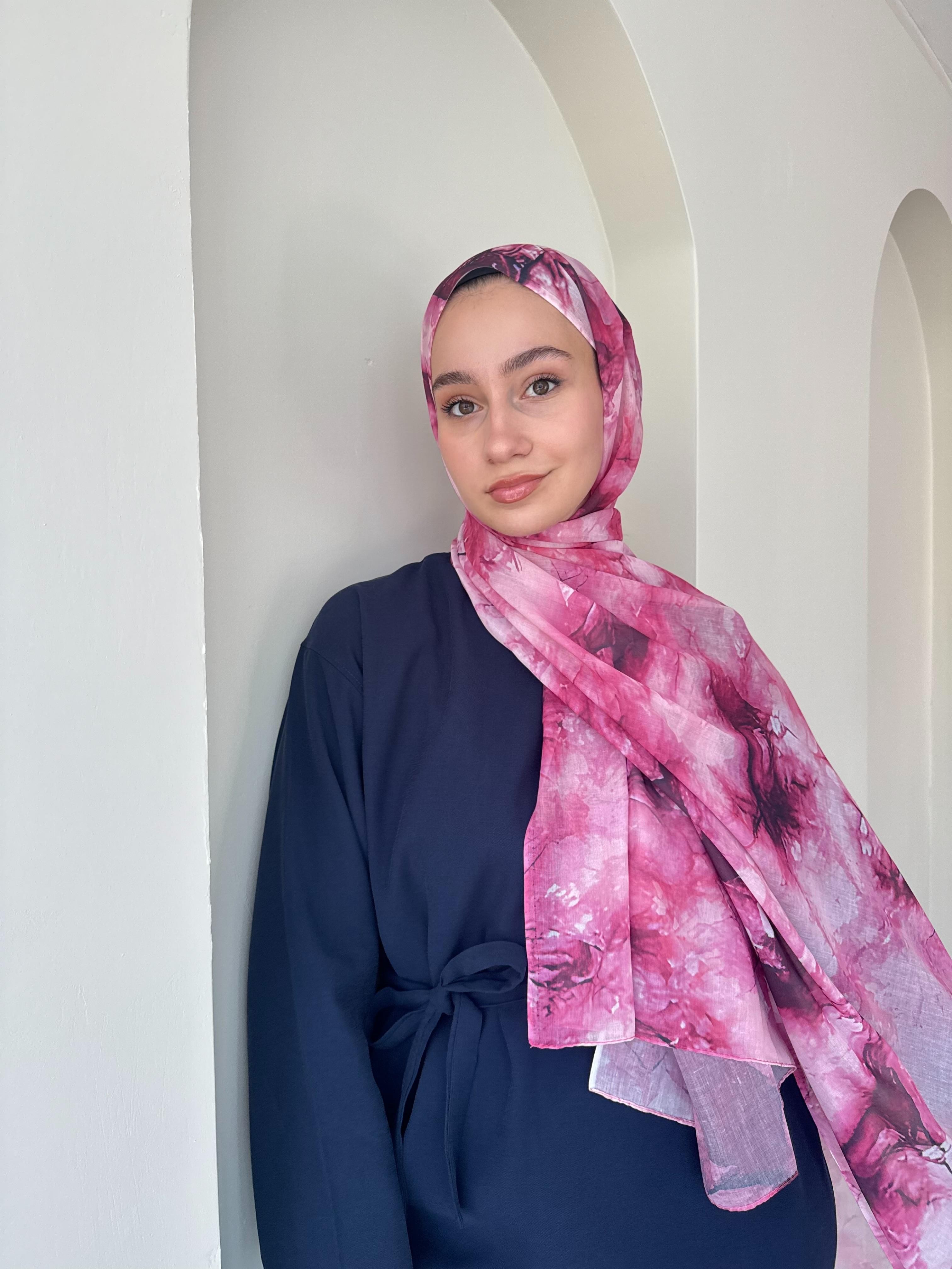 MARBLE COMFORT ŞAL - Pembe image