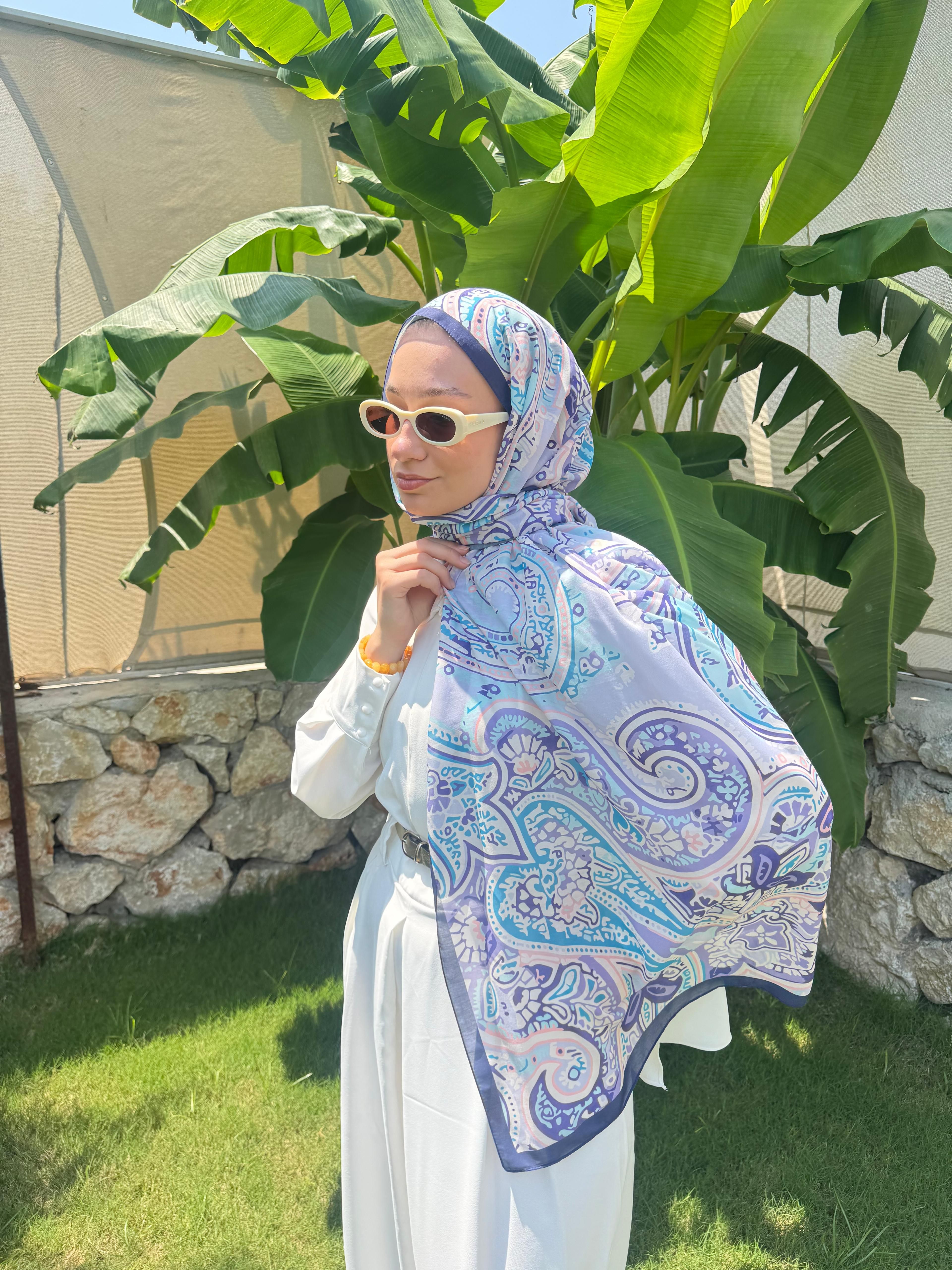 Anka Modal Pamuk Şal - LİLA image