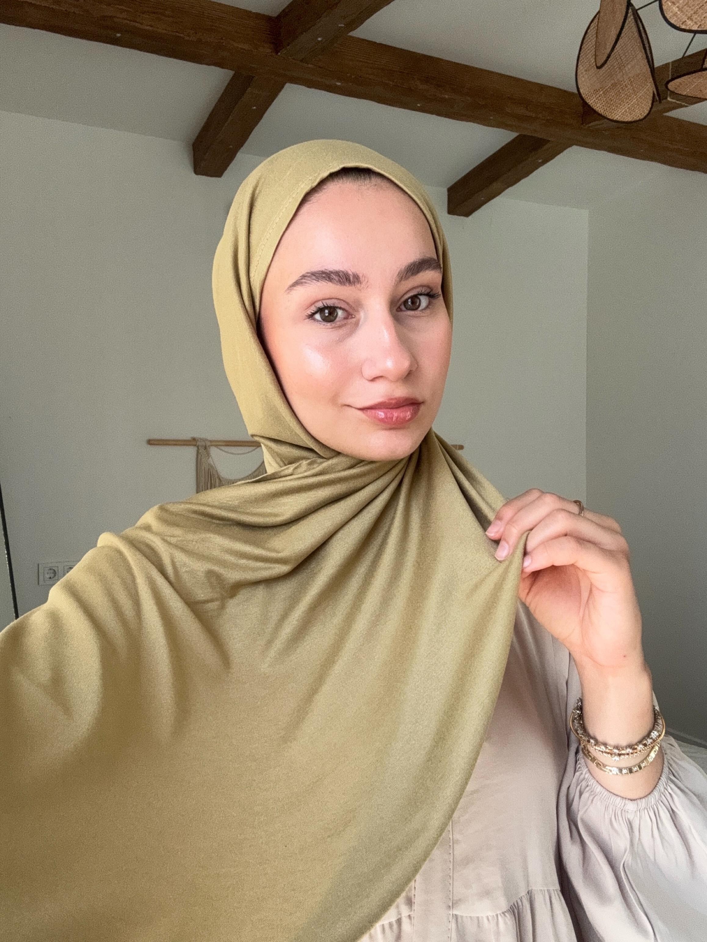 Premium Penye Şal - Olive image