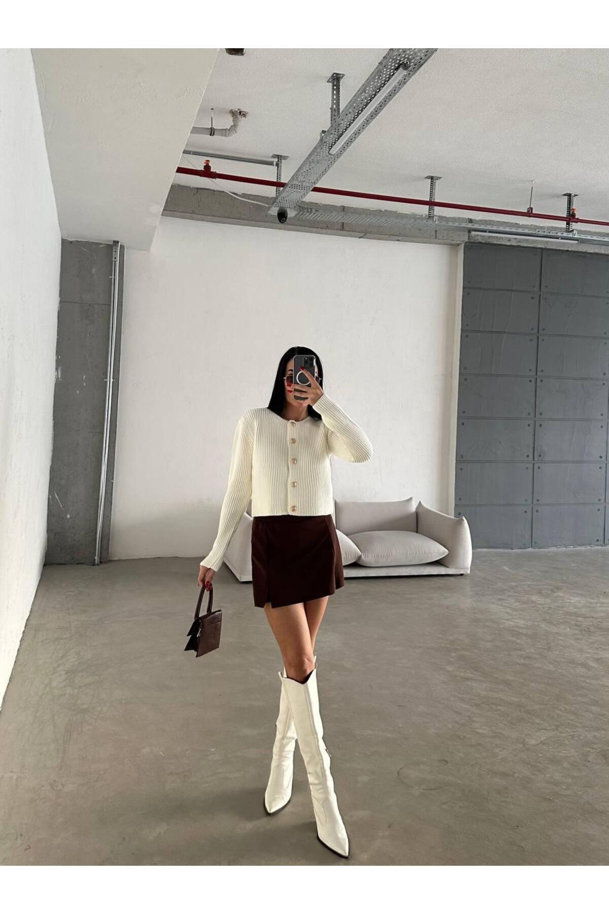 DGN'S ''TEACHER COLLECTİON'' KADIN DÜĞMELİ&FİTİLLİ HIRKA-ÇEKET