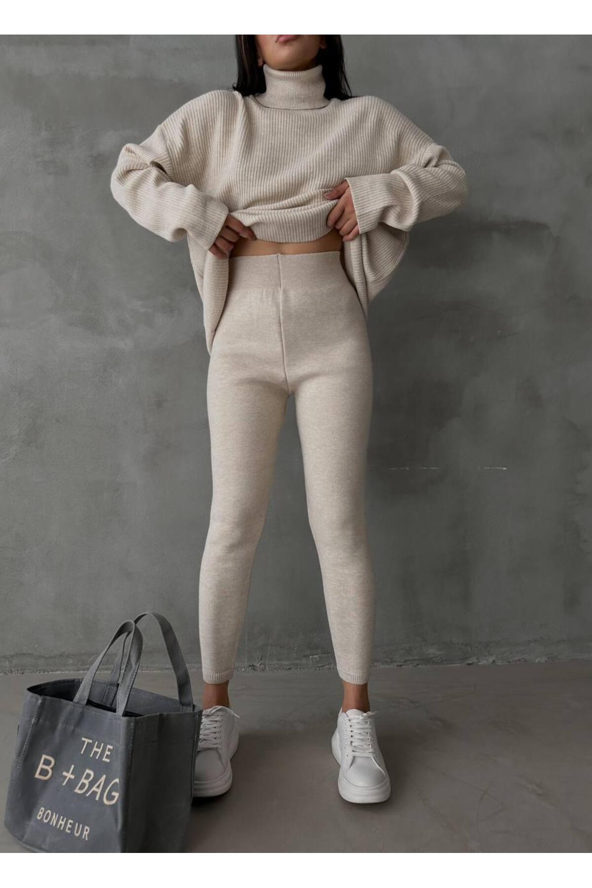DGN'S SPORTSWEAR- 2'Lİ KADIN KAZAK-PANTOLON TAKIM