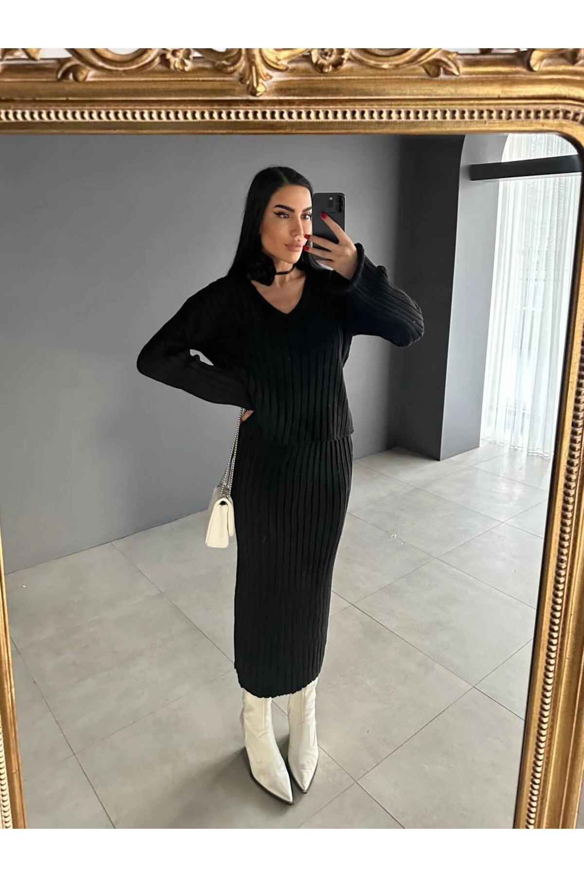 DGN'S ''TEACHER COLLECTİON'' YÜRÜTME YAKALI 2'Lİ KAZAK-ETEK TAKIM