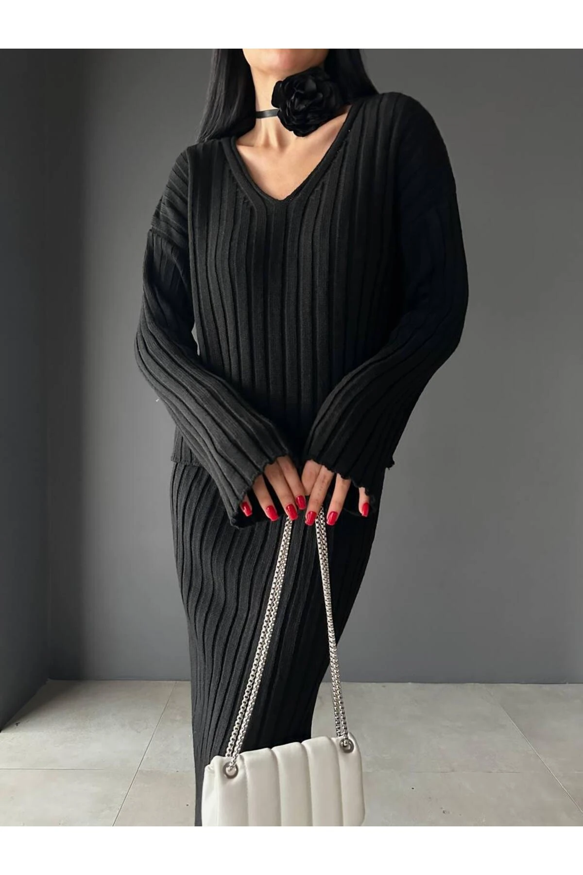 DGN'S ''TEACHER COLLECTİON'' YÜRÜTME YAKALI 2'Lİ KAZAK-ETEK TAKIM