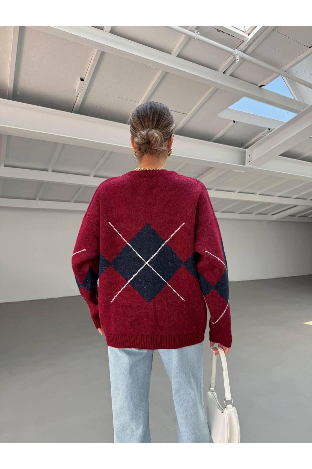 DGN'S BAKLAVA DESENLİ KADIN TRİKO KAZAK