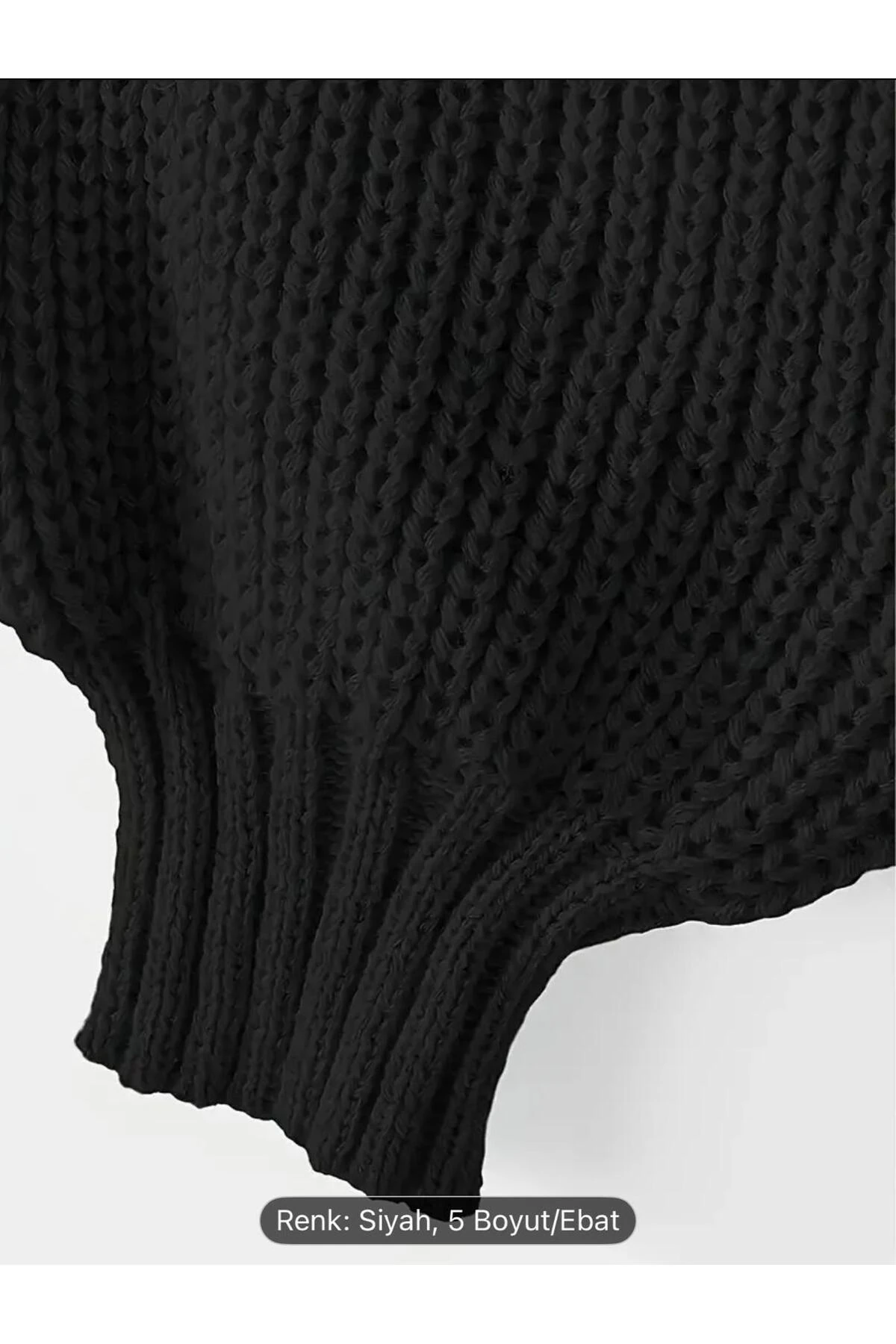 DGN'S SELANİK KALIN ÖRGÜLÜ BİSİKLET YAKA BALON KOL GÖRÜNÜMLÜ KADIN TRİKO KAZAK