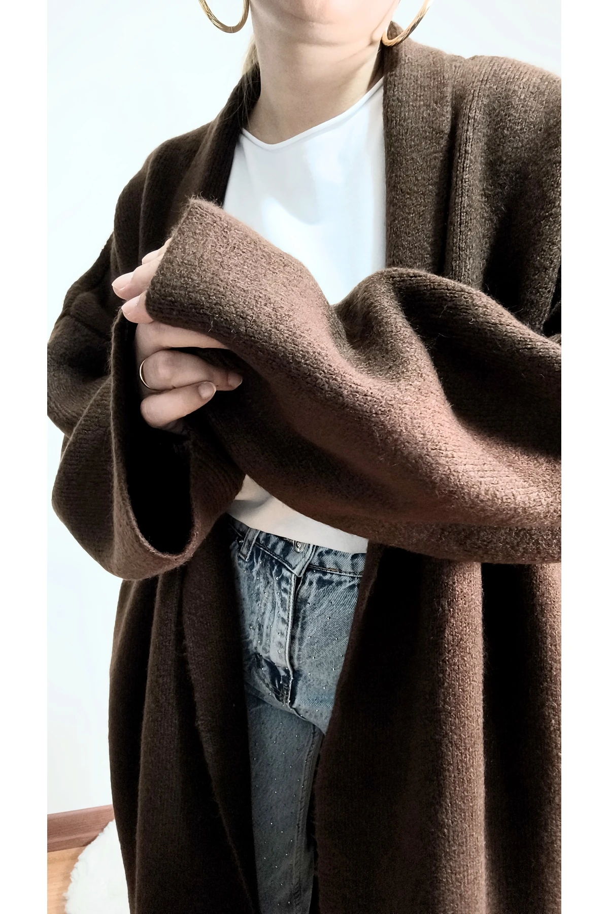 KALIN UZUN OVERSİZE SALAŞ HIRKA BÜYÜK BEDEN UYUMLU