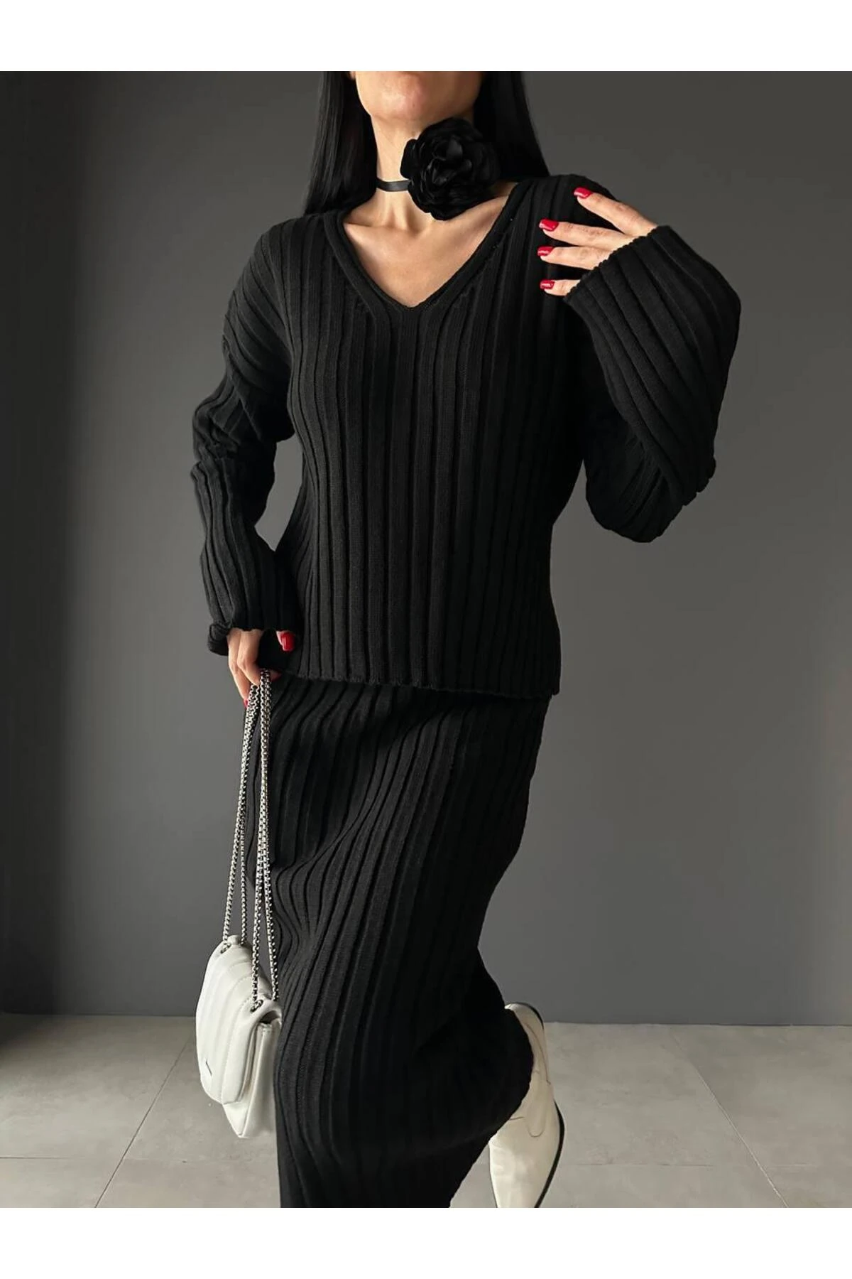 DGN'S ''TEACHER COLLECTİON'' YÜRÜTME YAKALI 2'Lİ KAZAK-ETEK TAKIM