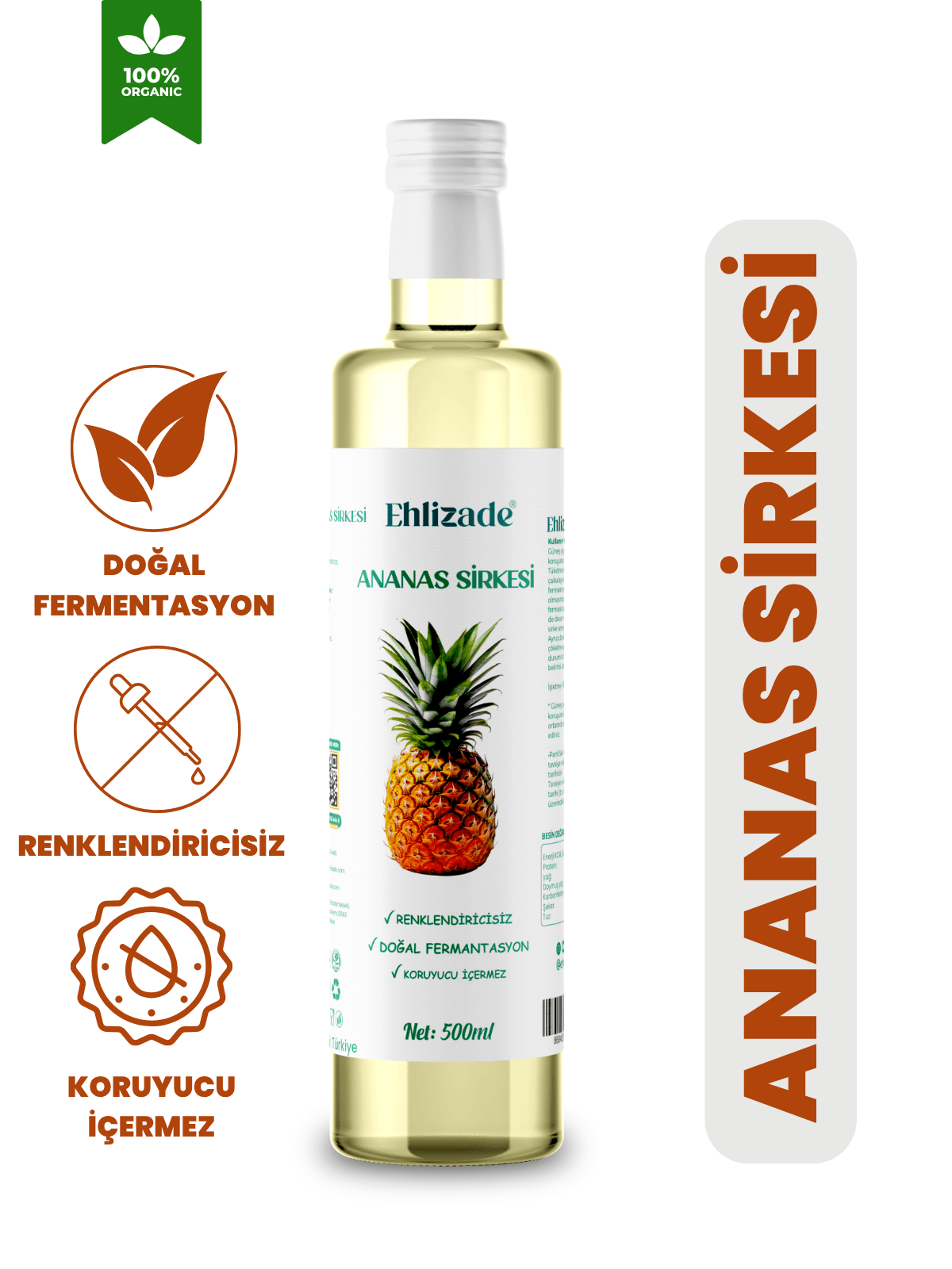 Ananas Sirkesi 500 Ml