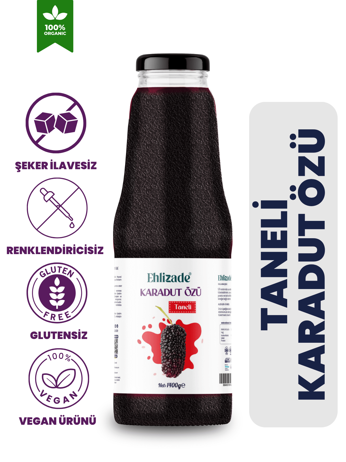 Taneli Karadut Özü 1400 Gr
