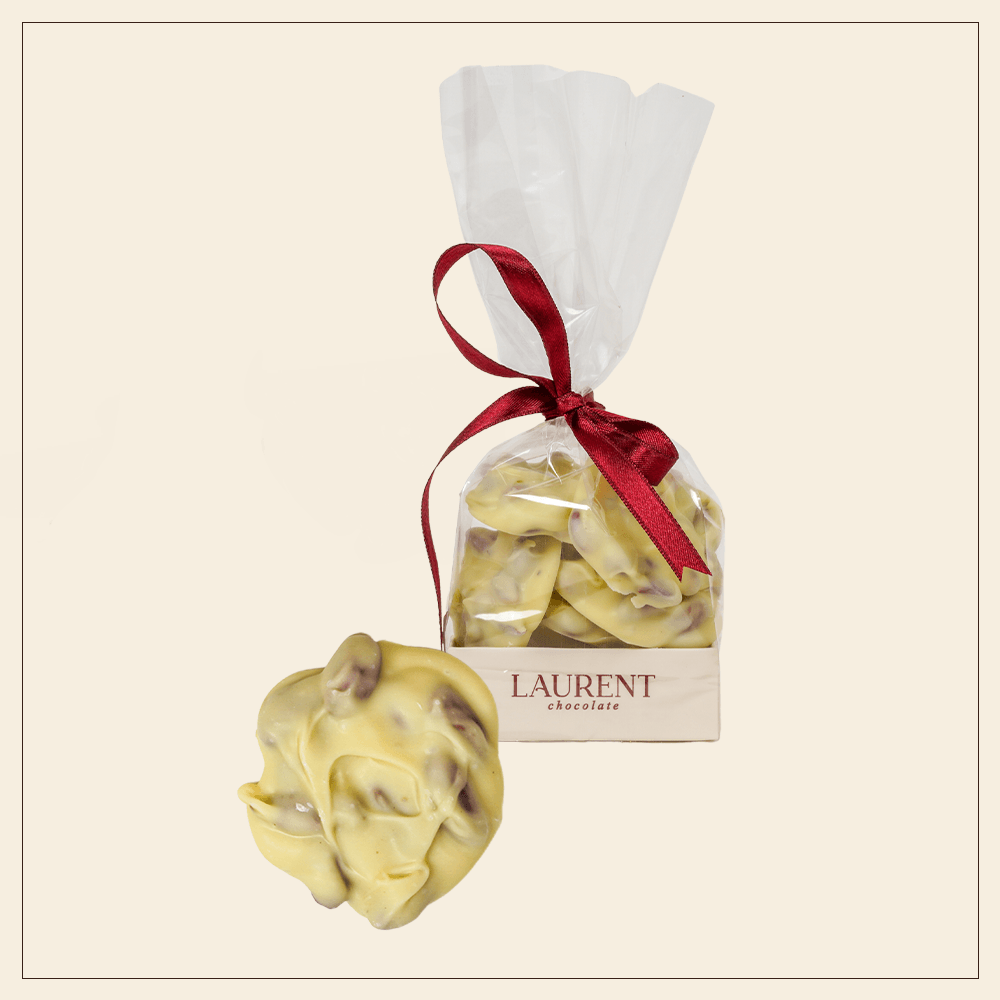 Beyaz Çikolatalı Antep Fıstıklı Rocher 100 gr | Laurent Chocolate