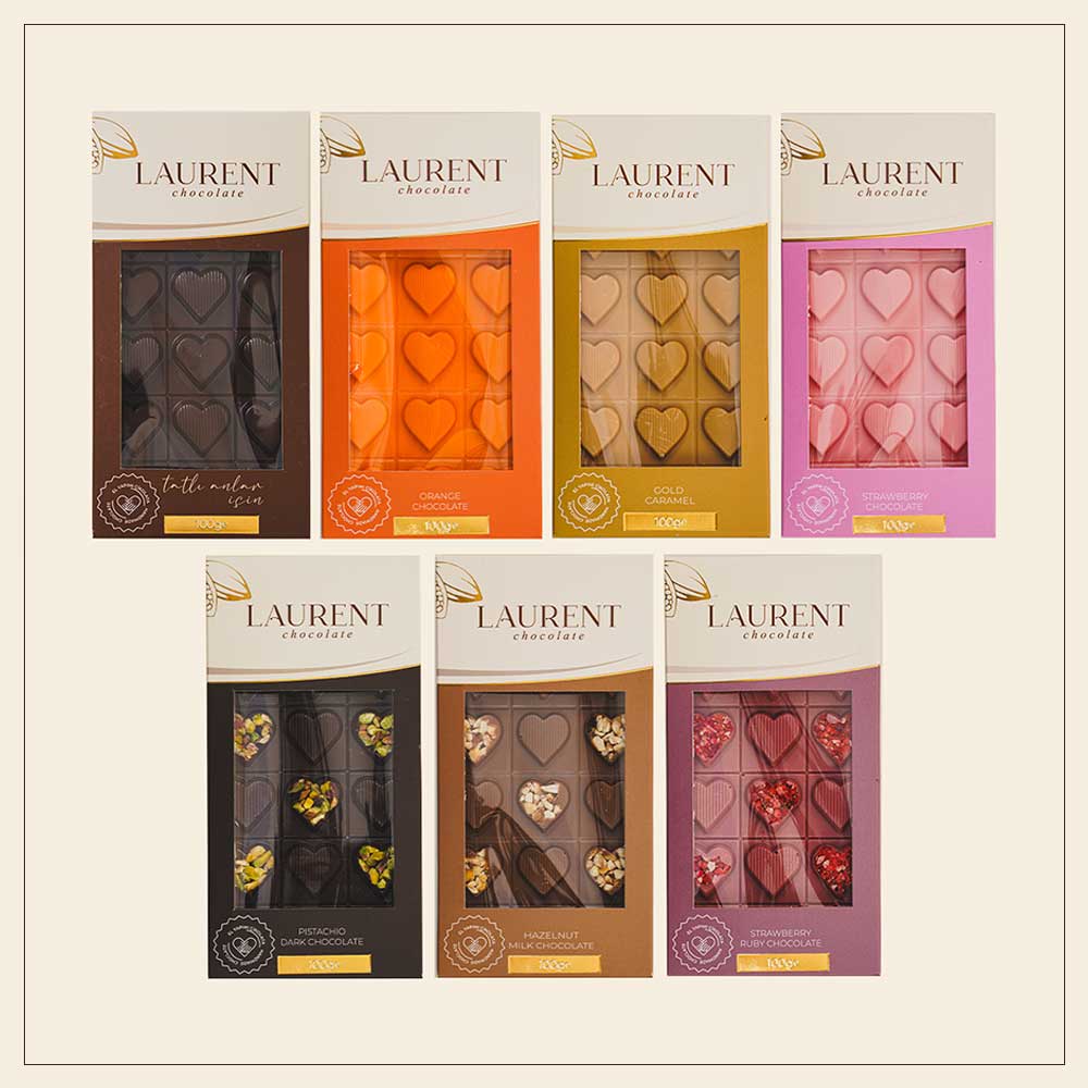 7'li Kalpli Tablet Çikolata 100gr | Laurent Chocolate