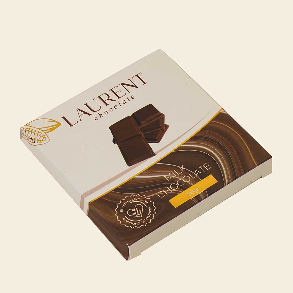 Sütlü Çikolata Kare Tablet 50gr | Laurent Chocolate