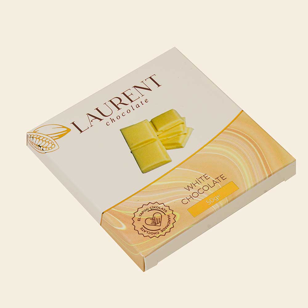 Beyaz Çikolata Kare Tablet 50gr | Laurent Chocolate