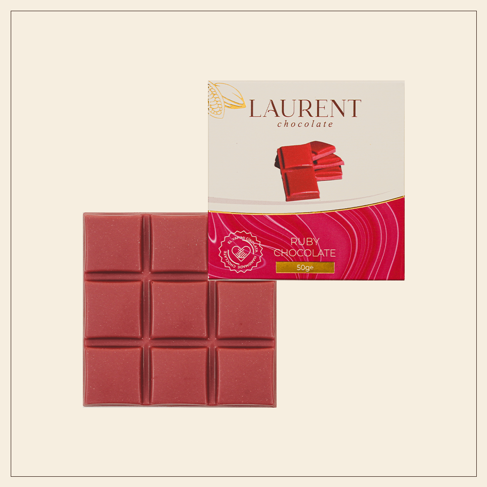 Ruby Çikolata Kare Tablet 50gr | Laurent Chocolate