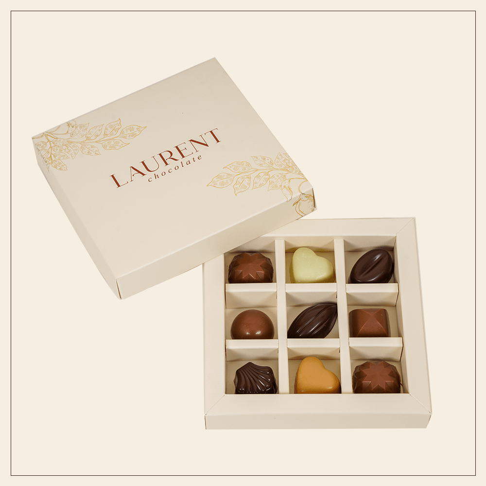 Klasik Spesiyal Kutu Pralin Çikolata 9 Adet - 250 gr | Laurent Chocolate