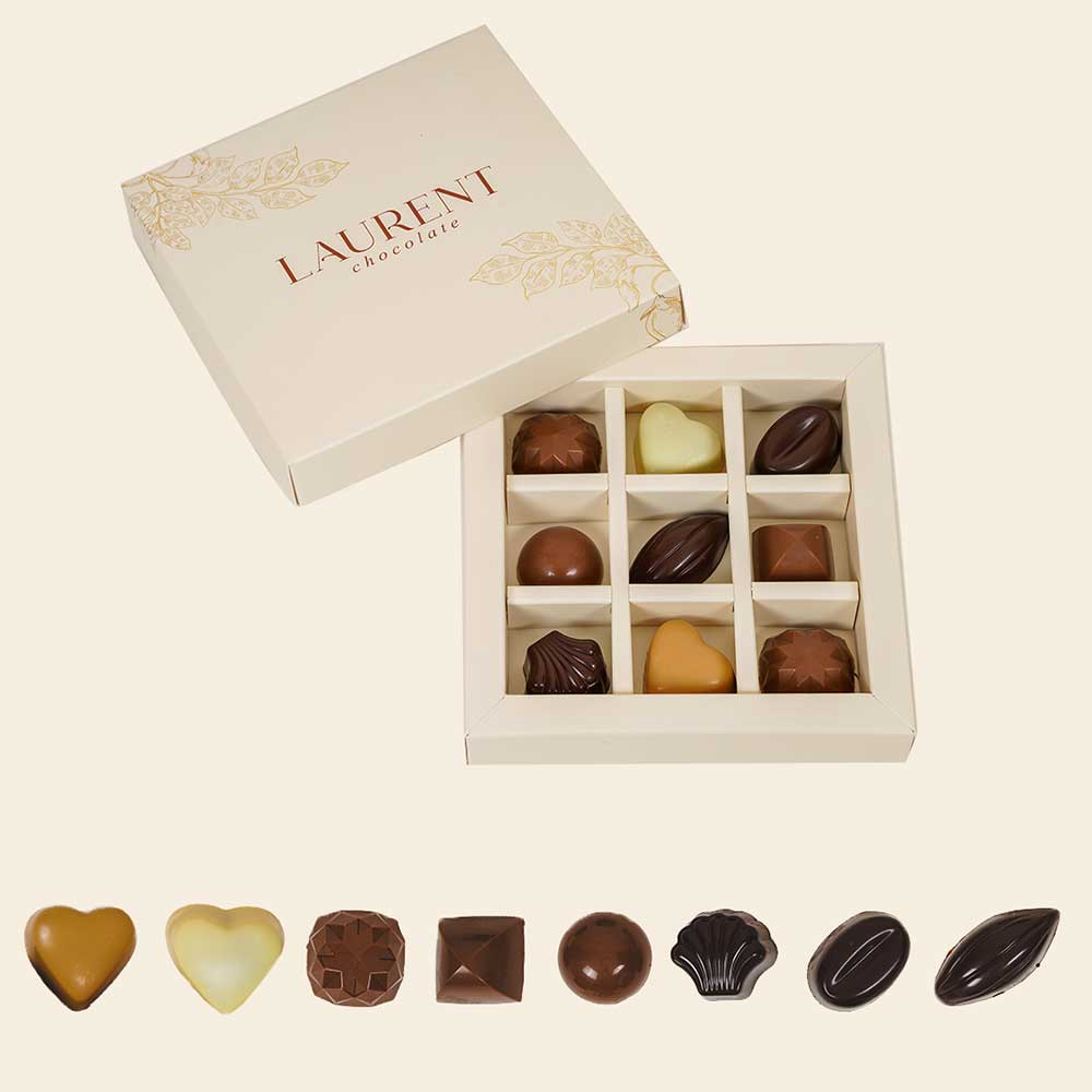 Klasik Spesiyal Kutu Pralin Çikolata 9 Adet - 250 gr | Laurent Chocolate