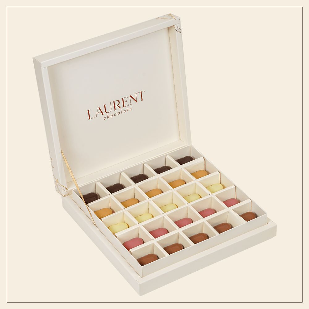 Spesiyal Kutu Kalpli Çikolata 25 Adet -500 gr | Laurent Chocolate