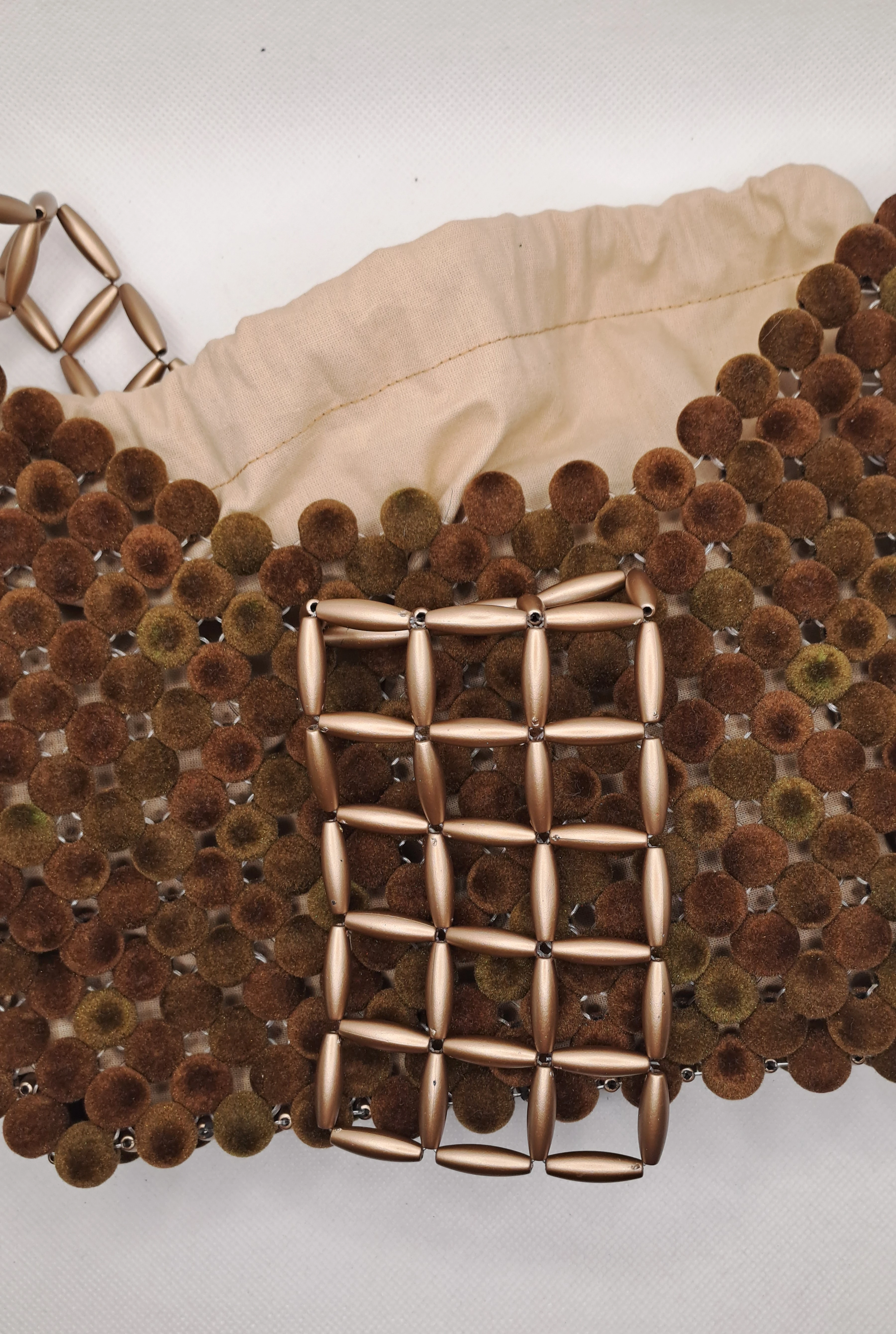 KADİFE BONCUK ÇANTA