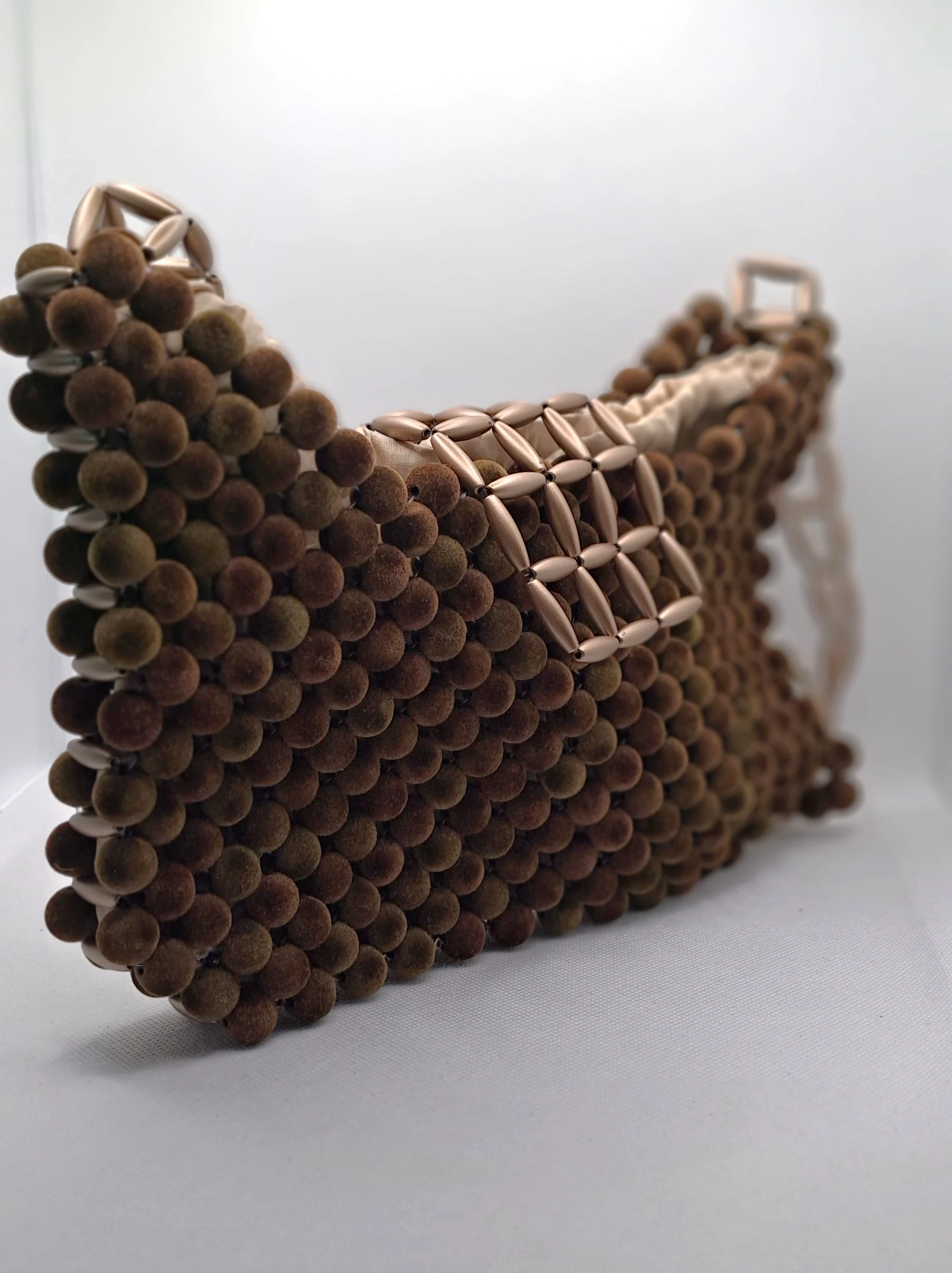 KADİFE BONCUK ÇANTA