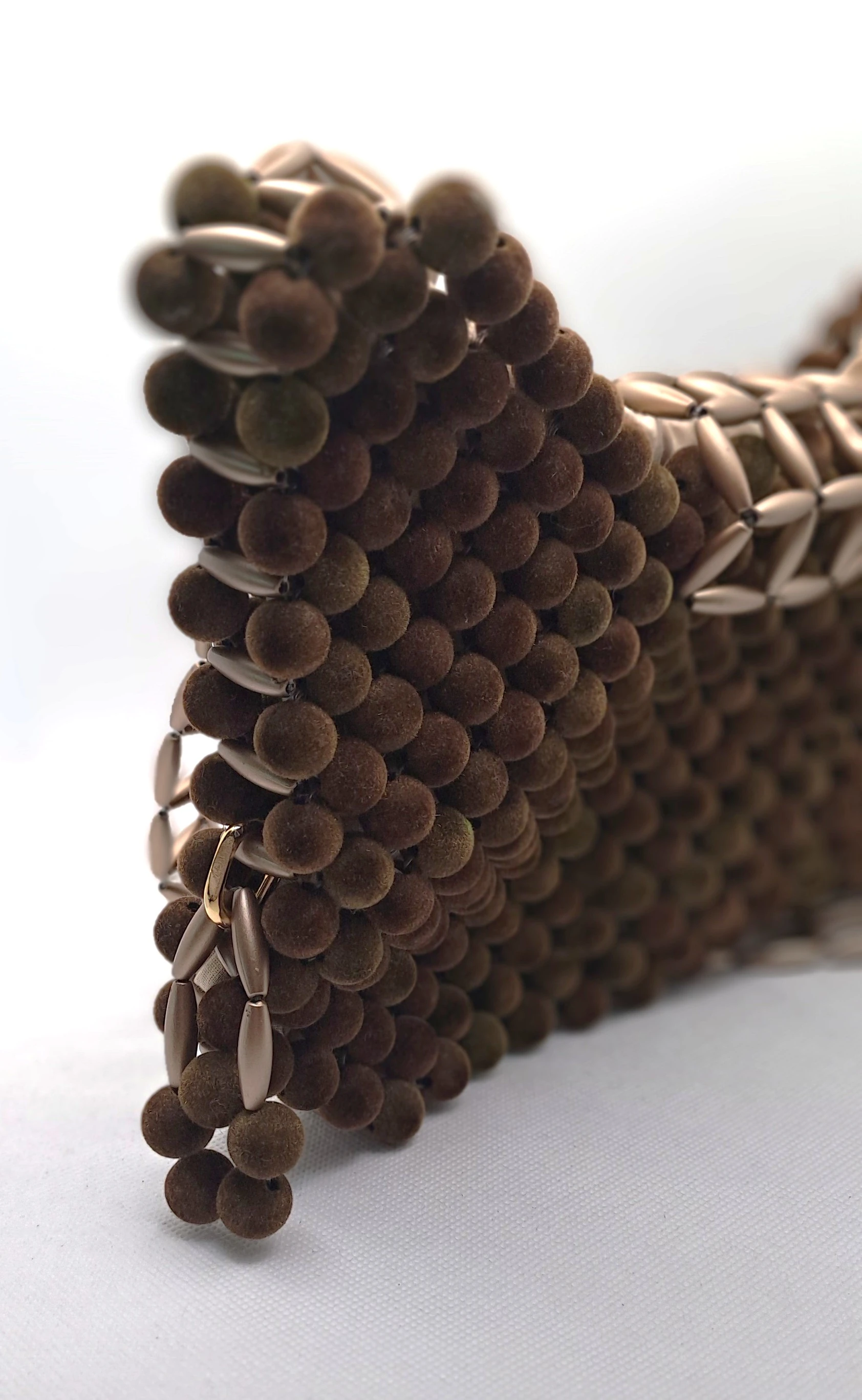 KADİFE BONCUK ÇANTA