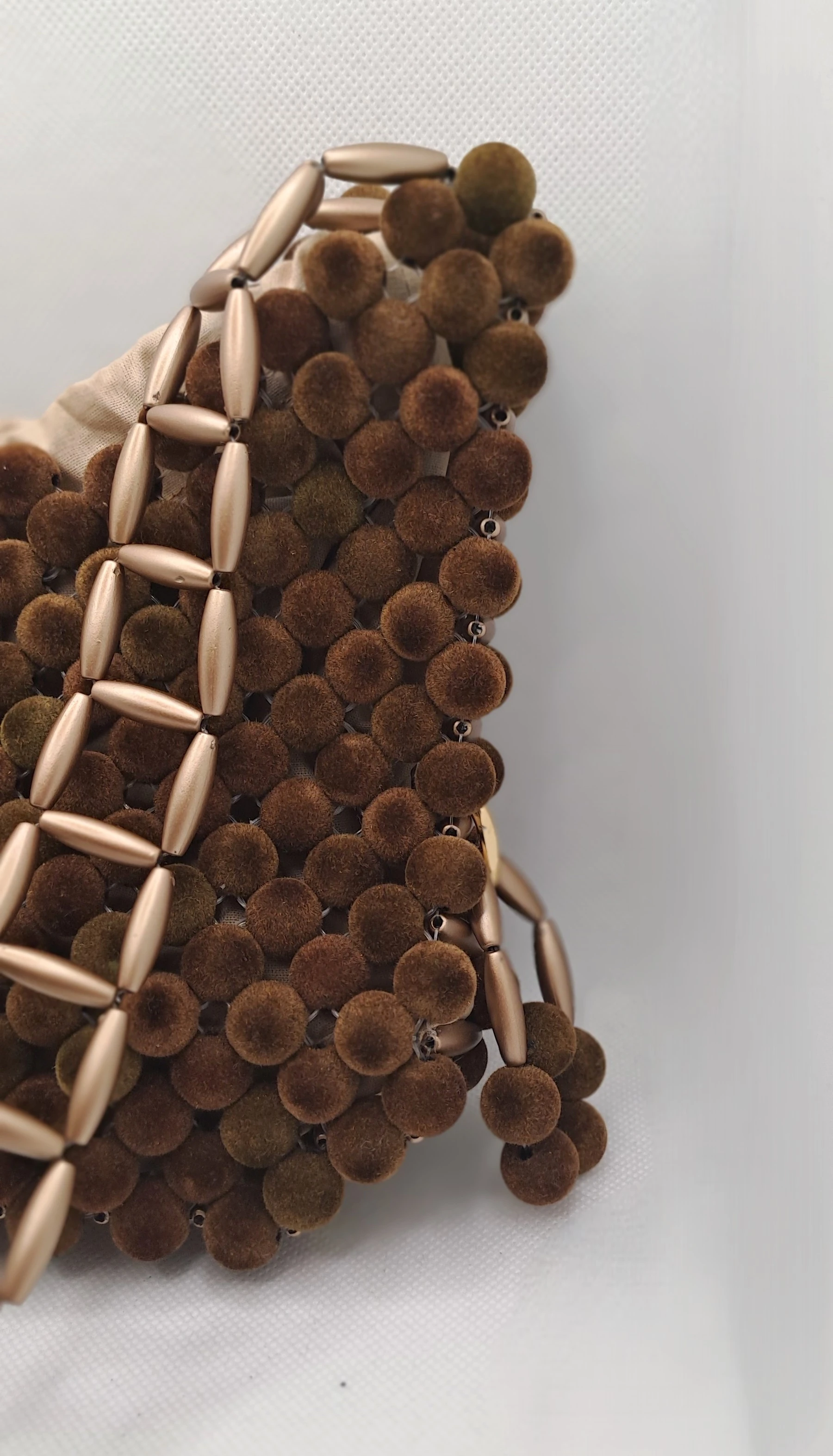 KADİFE BONCUK ÇANTA