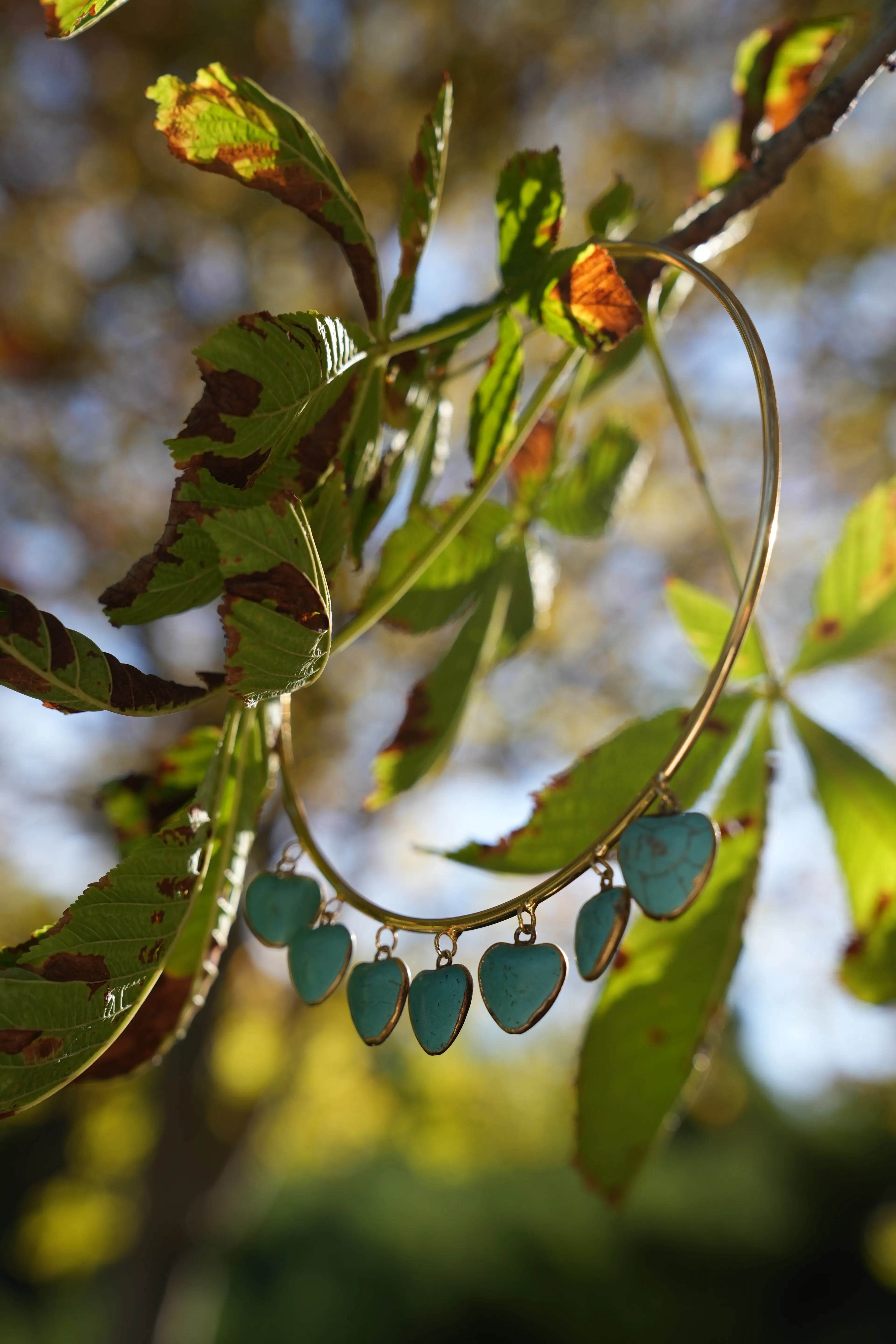 turkuaz tasarım kolye