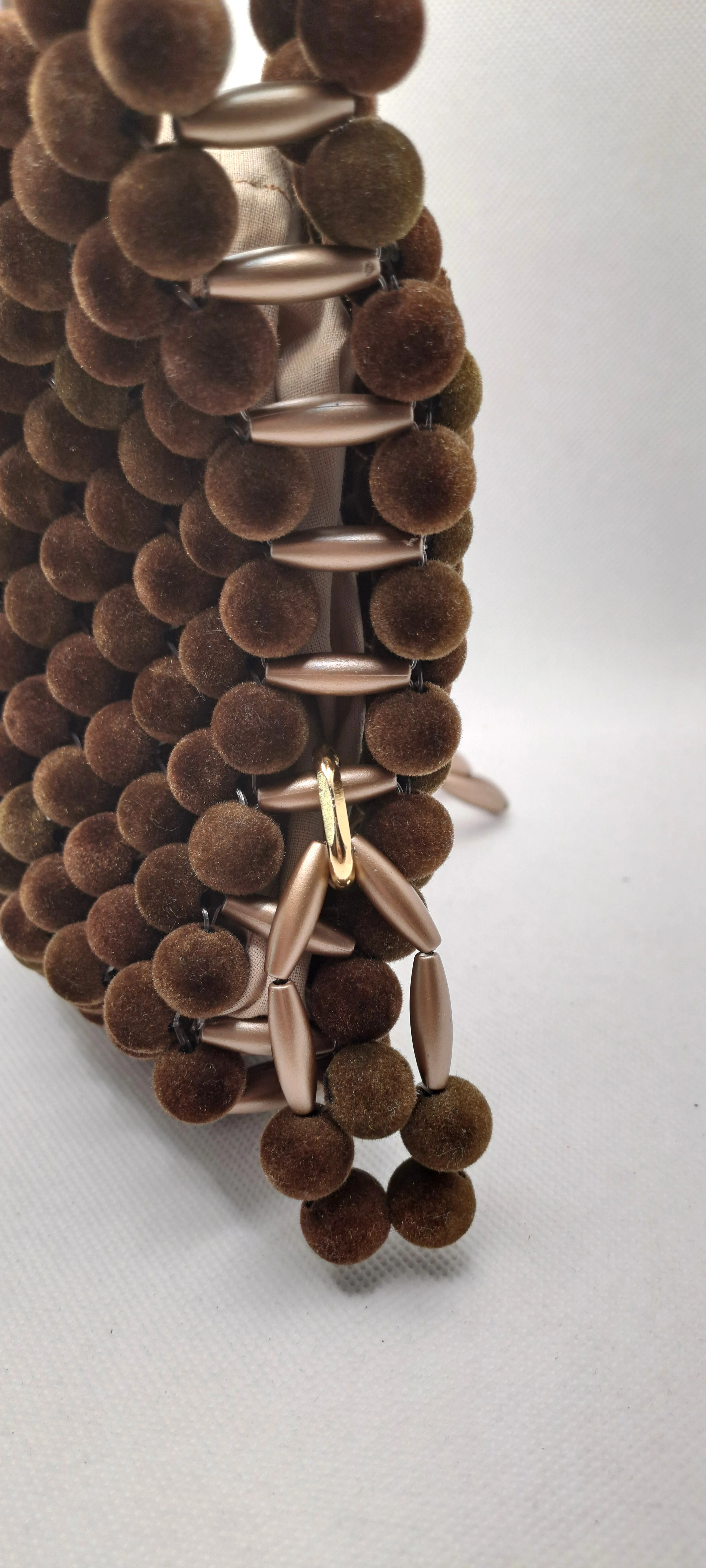 KADİFE BONCUK ÇANTA