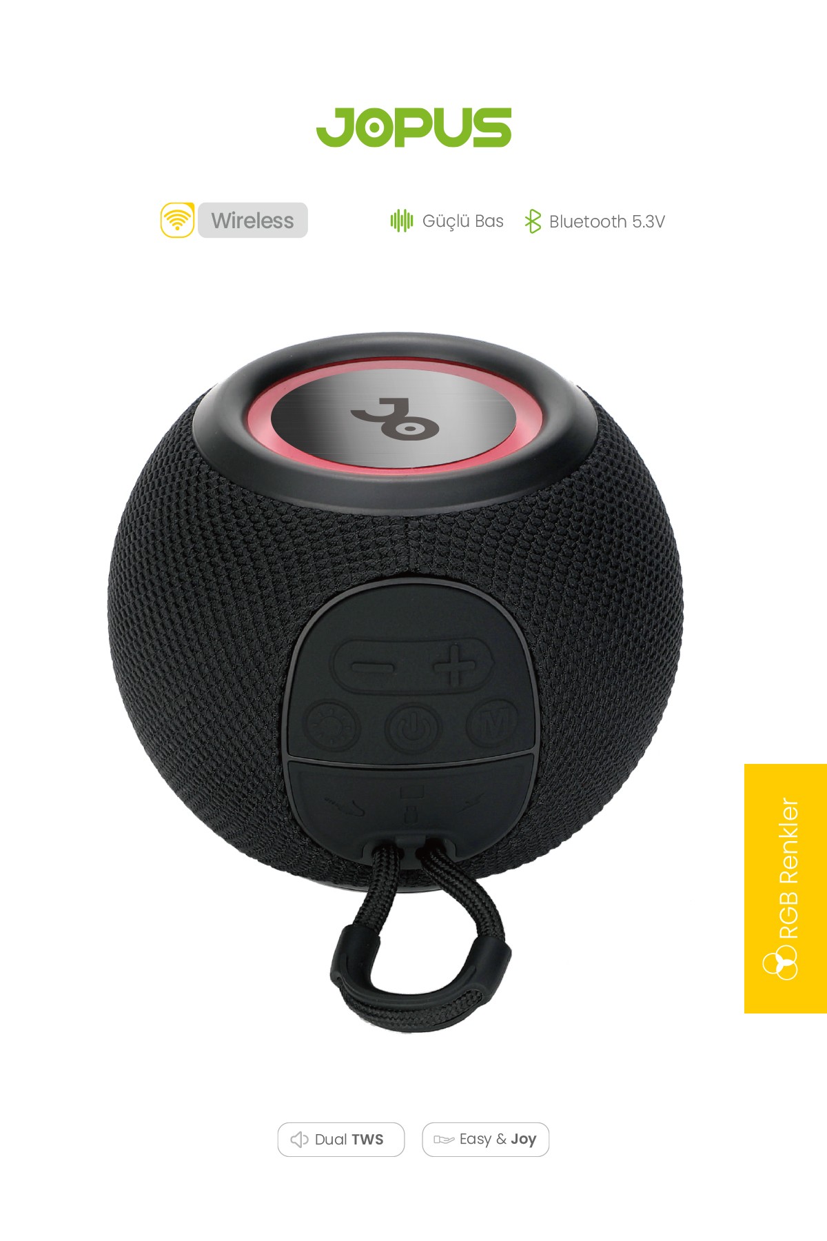 Jopus Bluetooth Hoparlör Şarjlı Radyo Fm Radyo Bluetooth 5.3v AUX/USB/SD/MP3 Earth Box